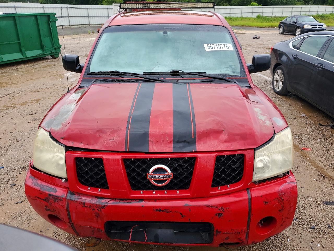 2007 Nissan Titan Xe Ffv Red vin: 1N6BA06A57N245666