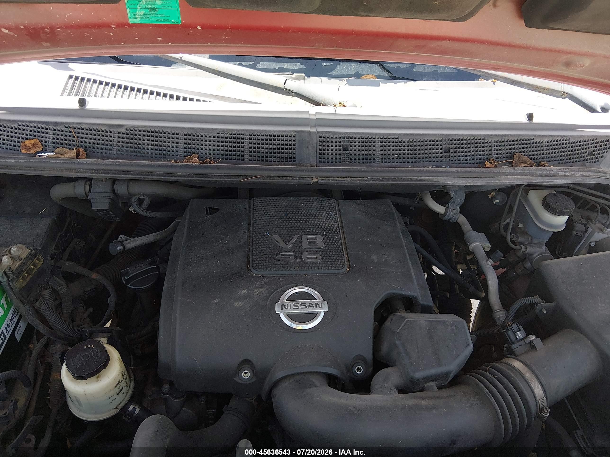 2008 Nissan Titan Se Red vin: 1N6BA06A58N328354