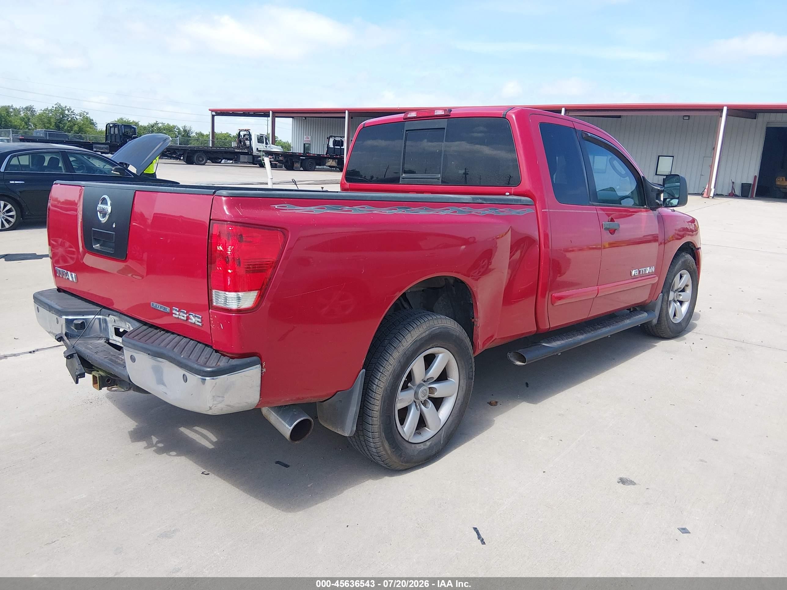 2008 Nissan Titan Se Red vin: 1N6BA06A58N328354