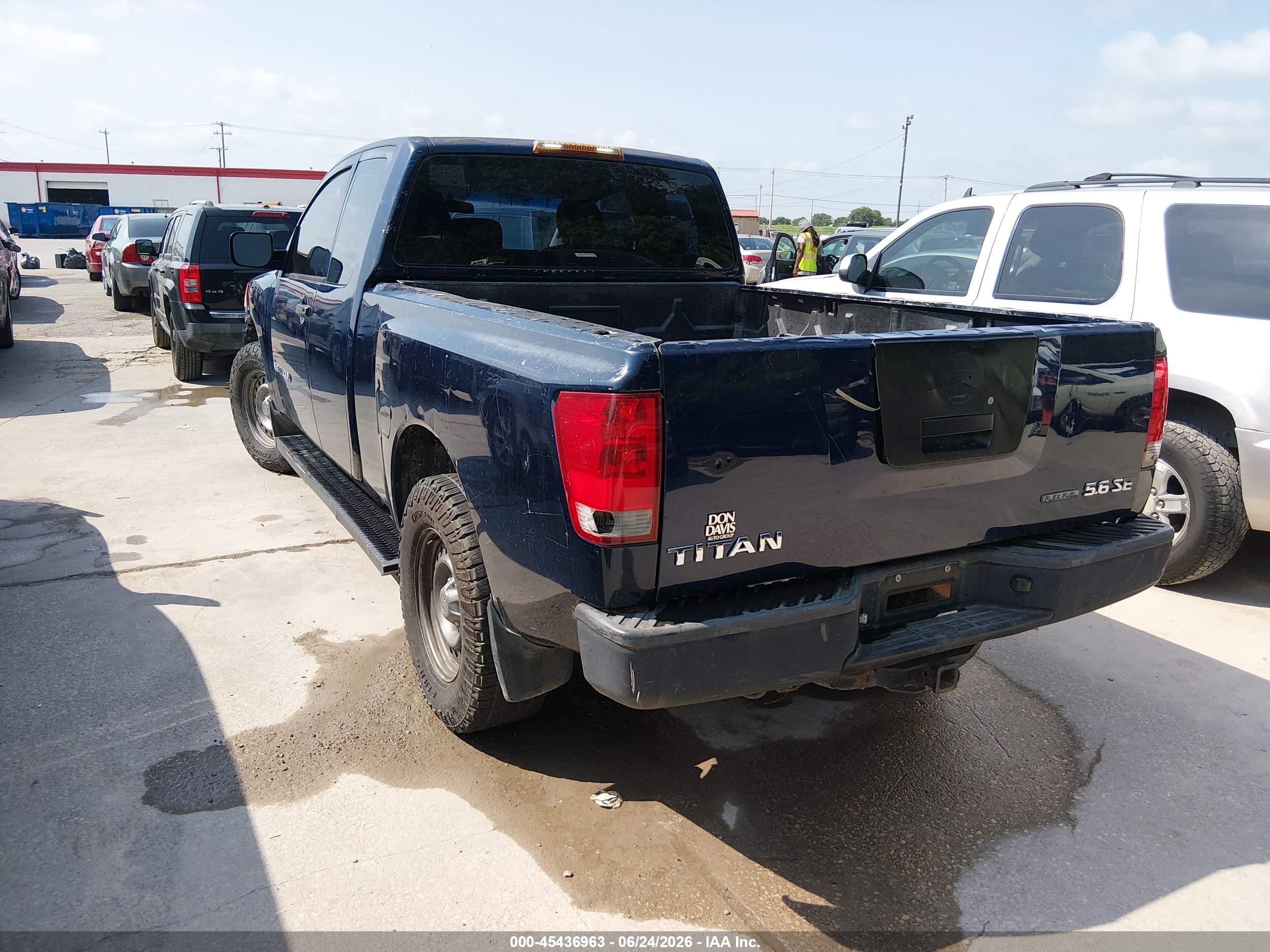 2008 Nissan Titan Xe Синий vin: 1N6BA06A58N360561