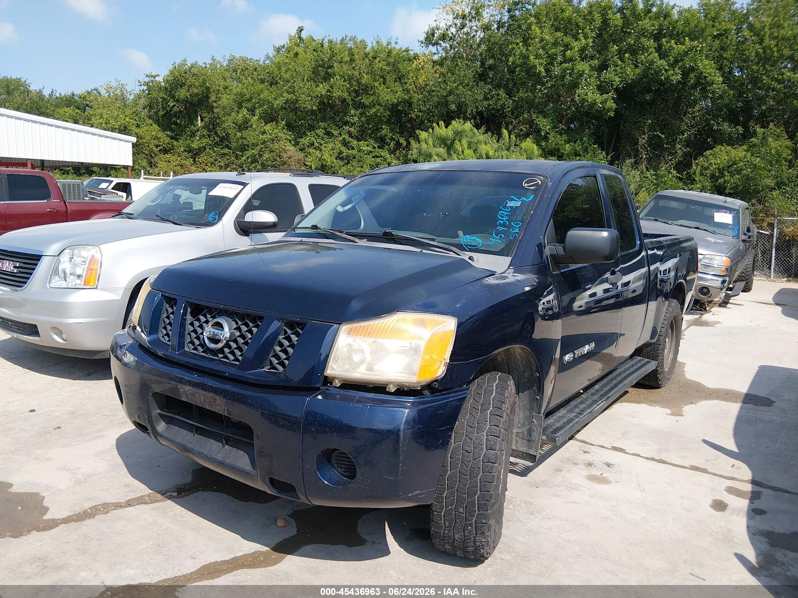 2008 Nissan Titan Xe Синий vin: 1N6BA06A58N360561