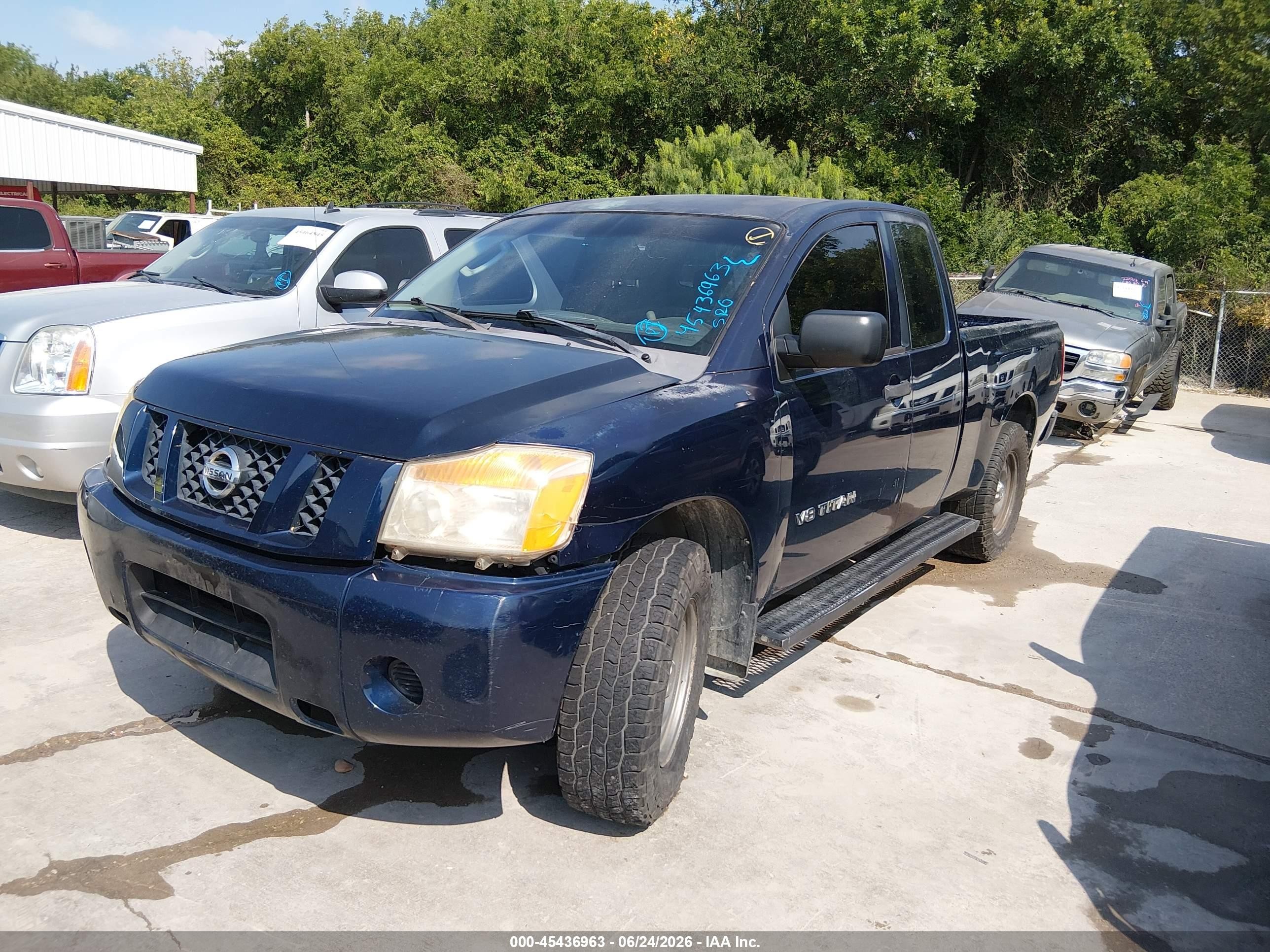 2008 Nissan Titan Xe Синий vin: 1N6BA06A58N360561