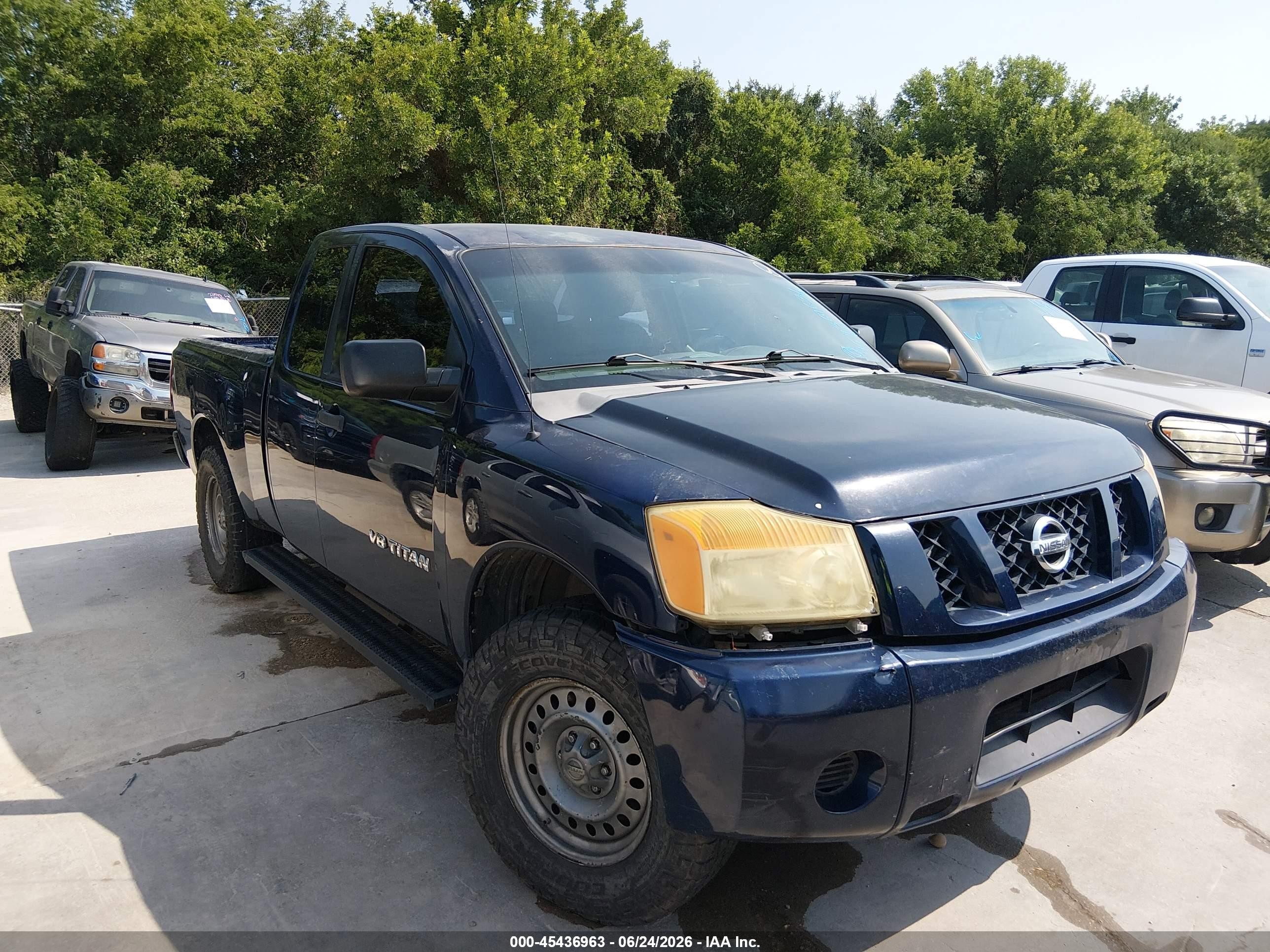 2008 Nissan Titan Xe Blue vin: 1N6BA06A58N360561