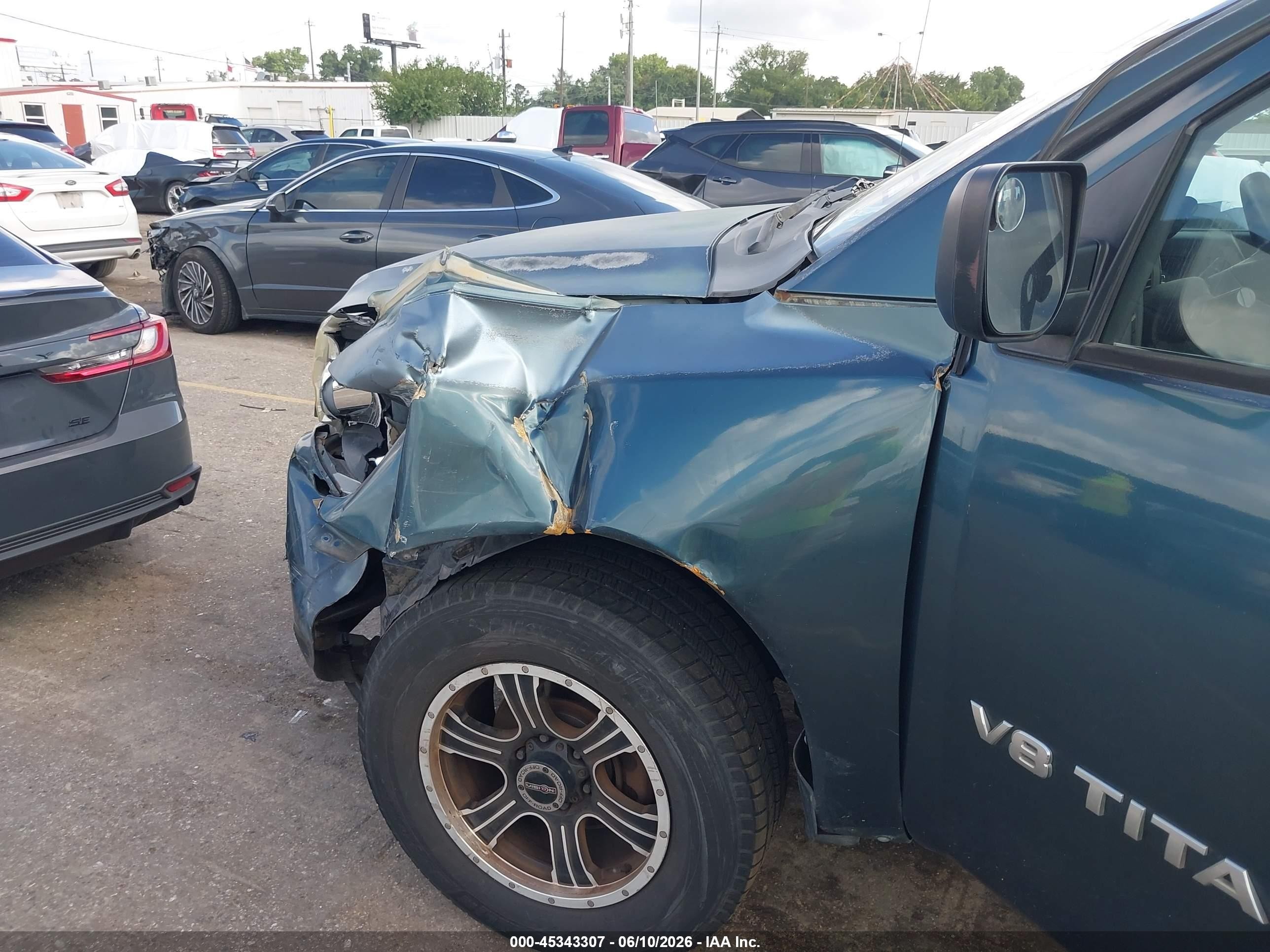 2005 Nissan Titan Xe Green vin: 1N6BA06A65N578696