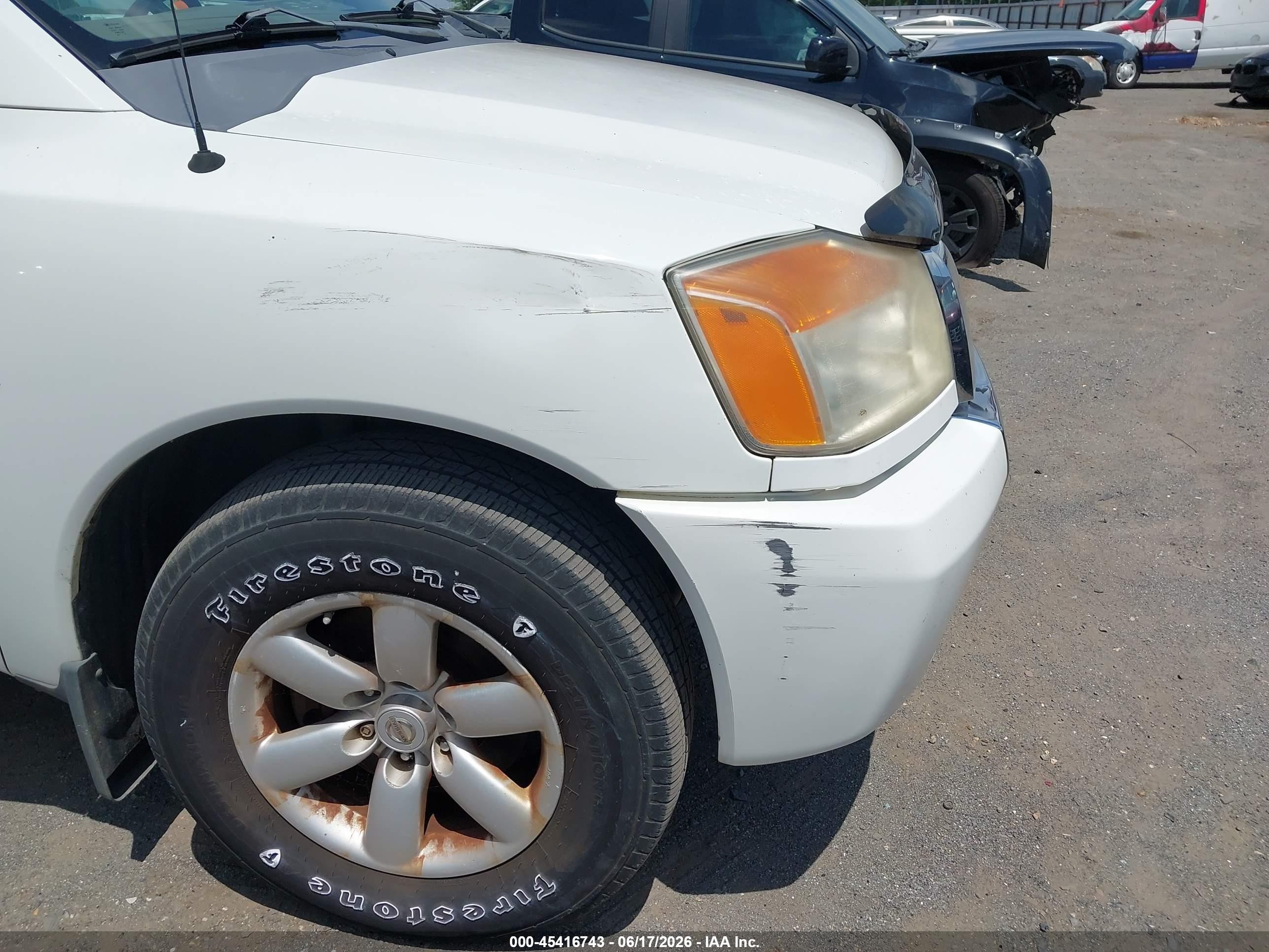 2008 Nissan Titan Xe White vin: 1N6BA06A68N359628