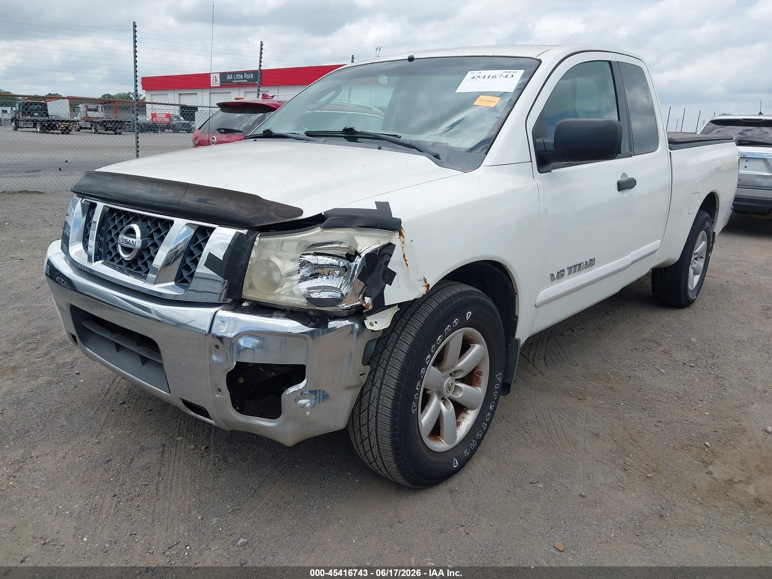 2008 Nissan Titan Xe White vin: 1N6BA06A68N359628