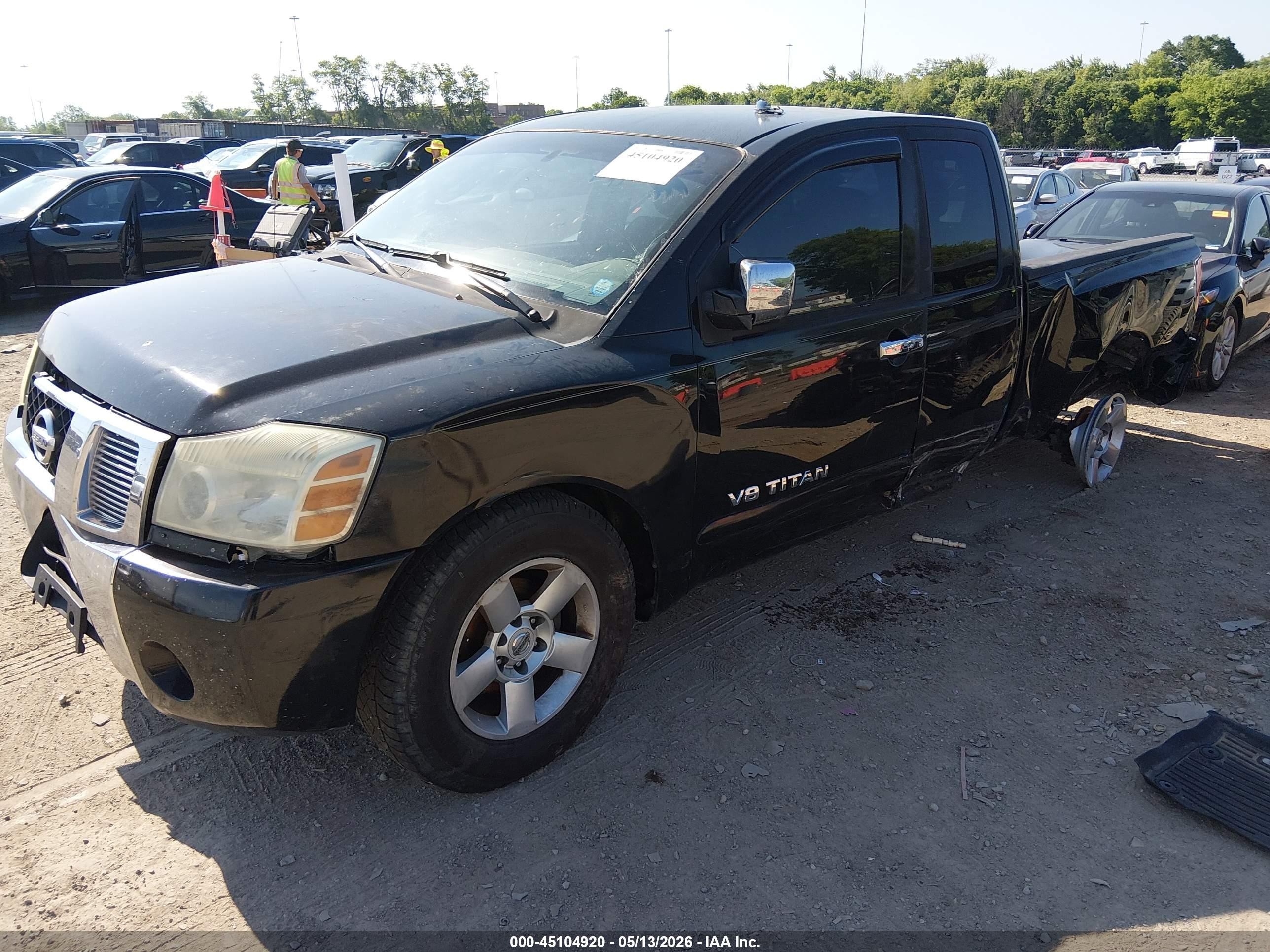 2005 Nissan Titan Se Black vin: 1N6BA06A95N571063