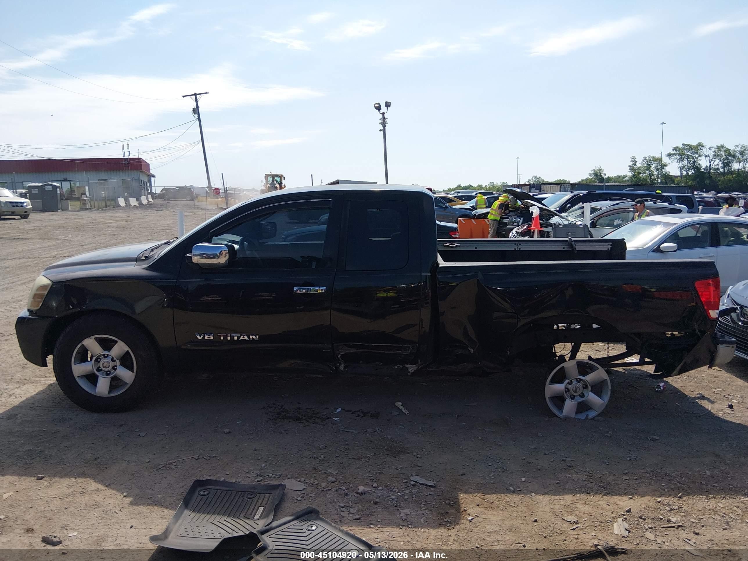 2005 Nissan Titan Se Black vin: 1N6BA06A95N571063