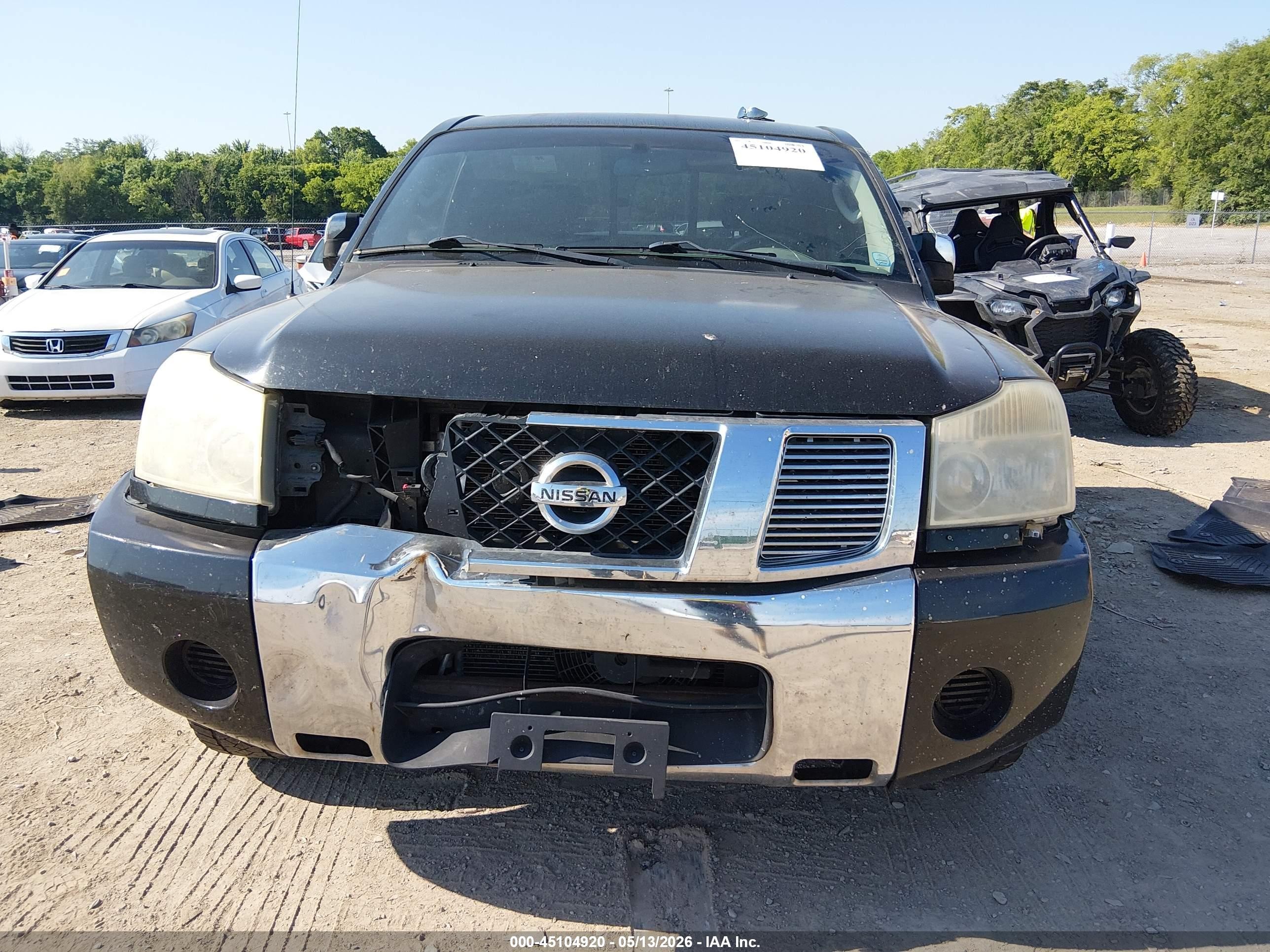 2005 Nissan Titan Se Black vin: 1N6BA06A95N571063
