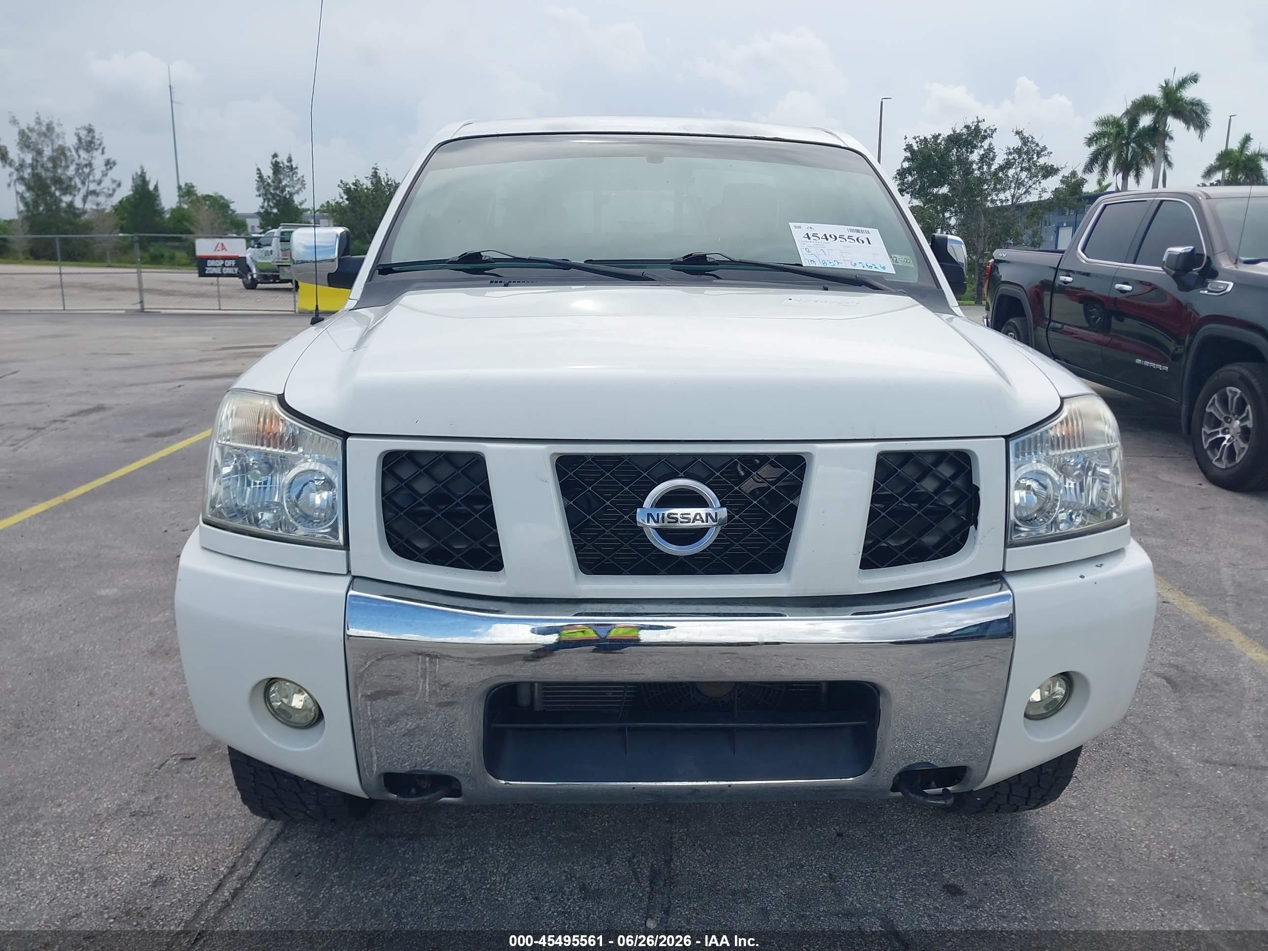 2005 Nissan Titan Se White vin: 1N6BA06B55N524086