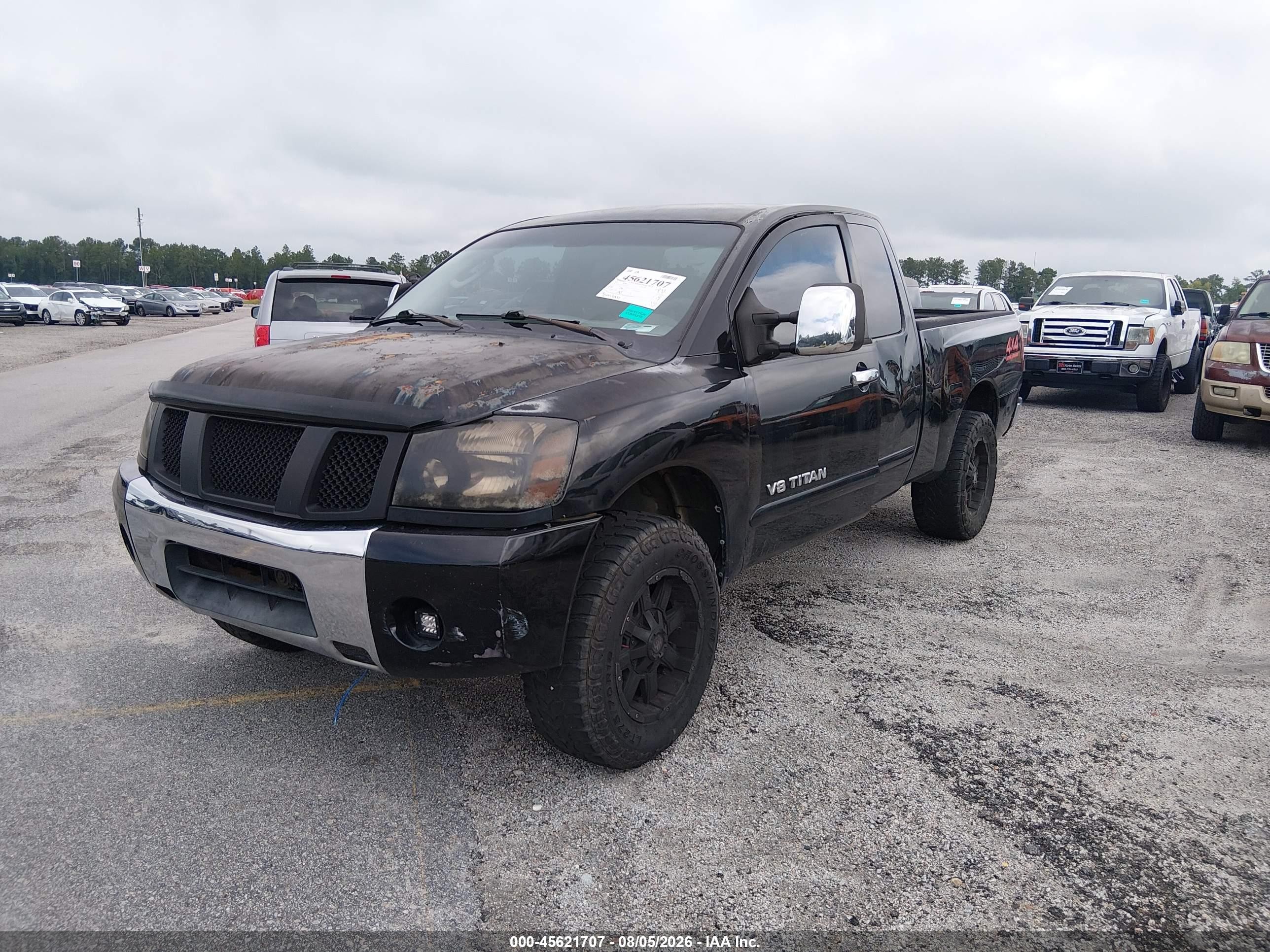 2005 Nissan Titan Se Черный vin: 1N6BA06B55N567617