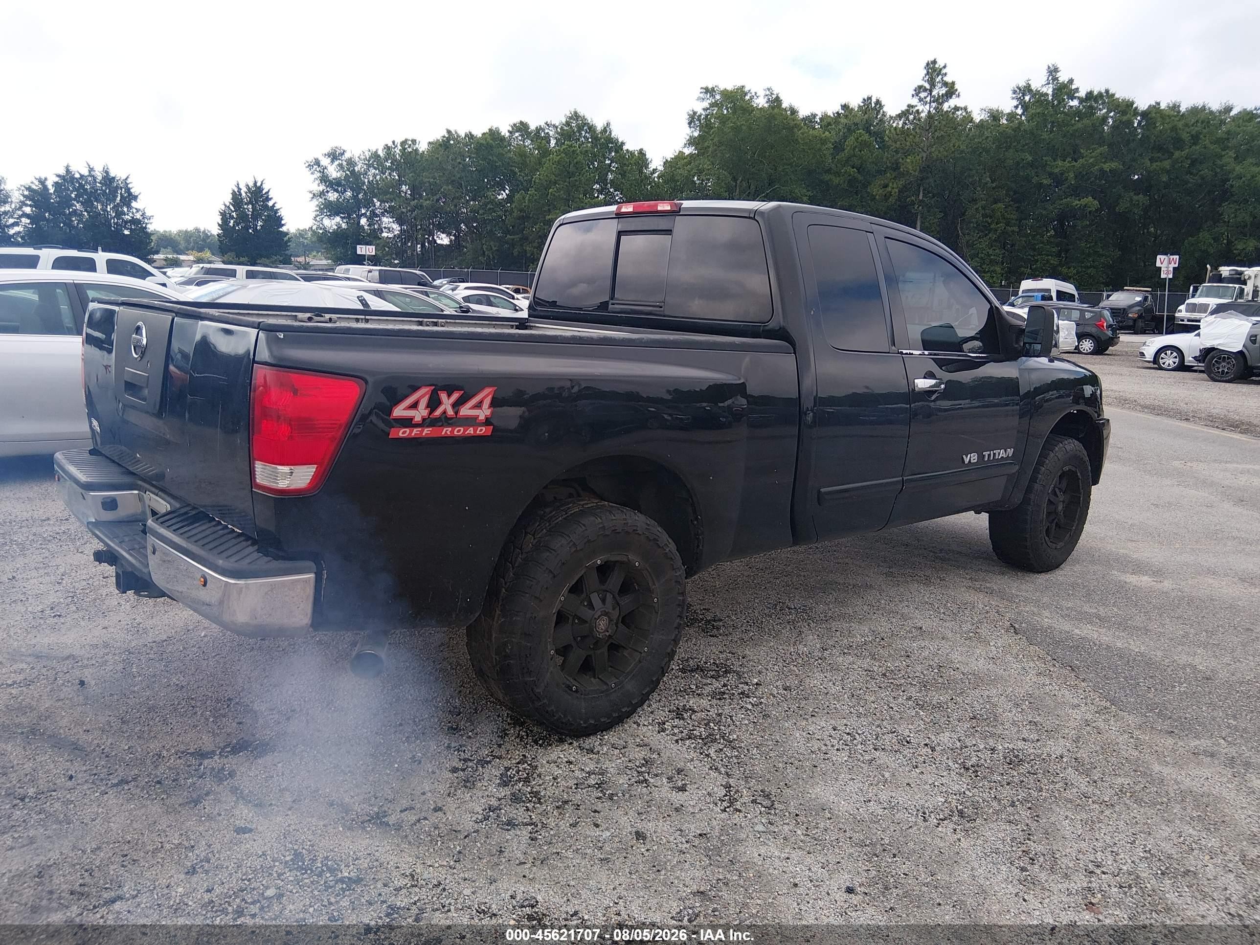 2005 Nissan Titan Se Черный vin: 1N6BA06B55N567617