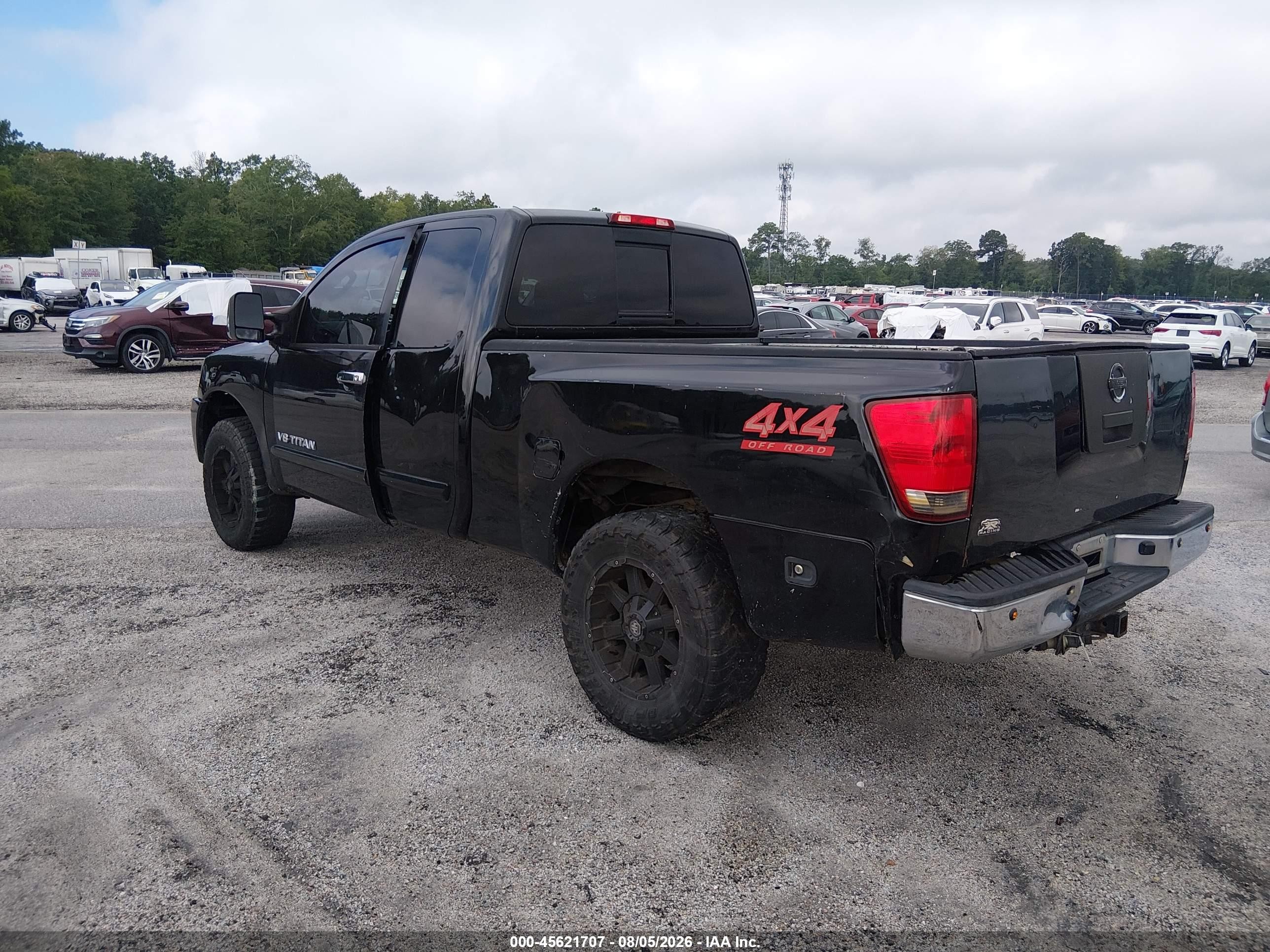 2005 Nissan Titan Se Черный vin: 1N6BA06B55N567617