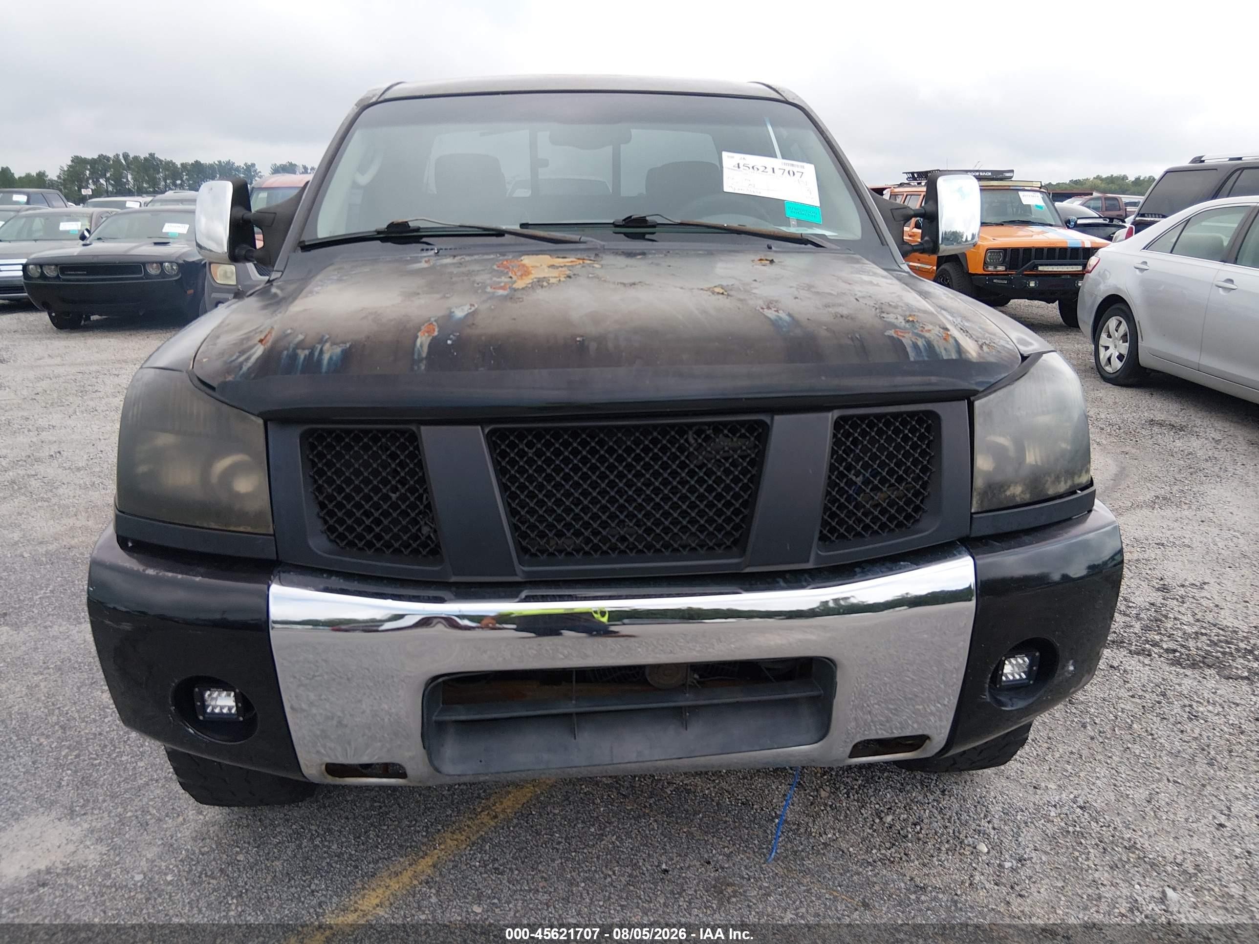 2005 Nissan Titan Se Черный vin: 1N6BA06B55N567617