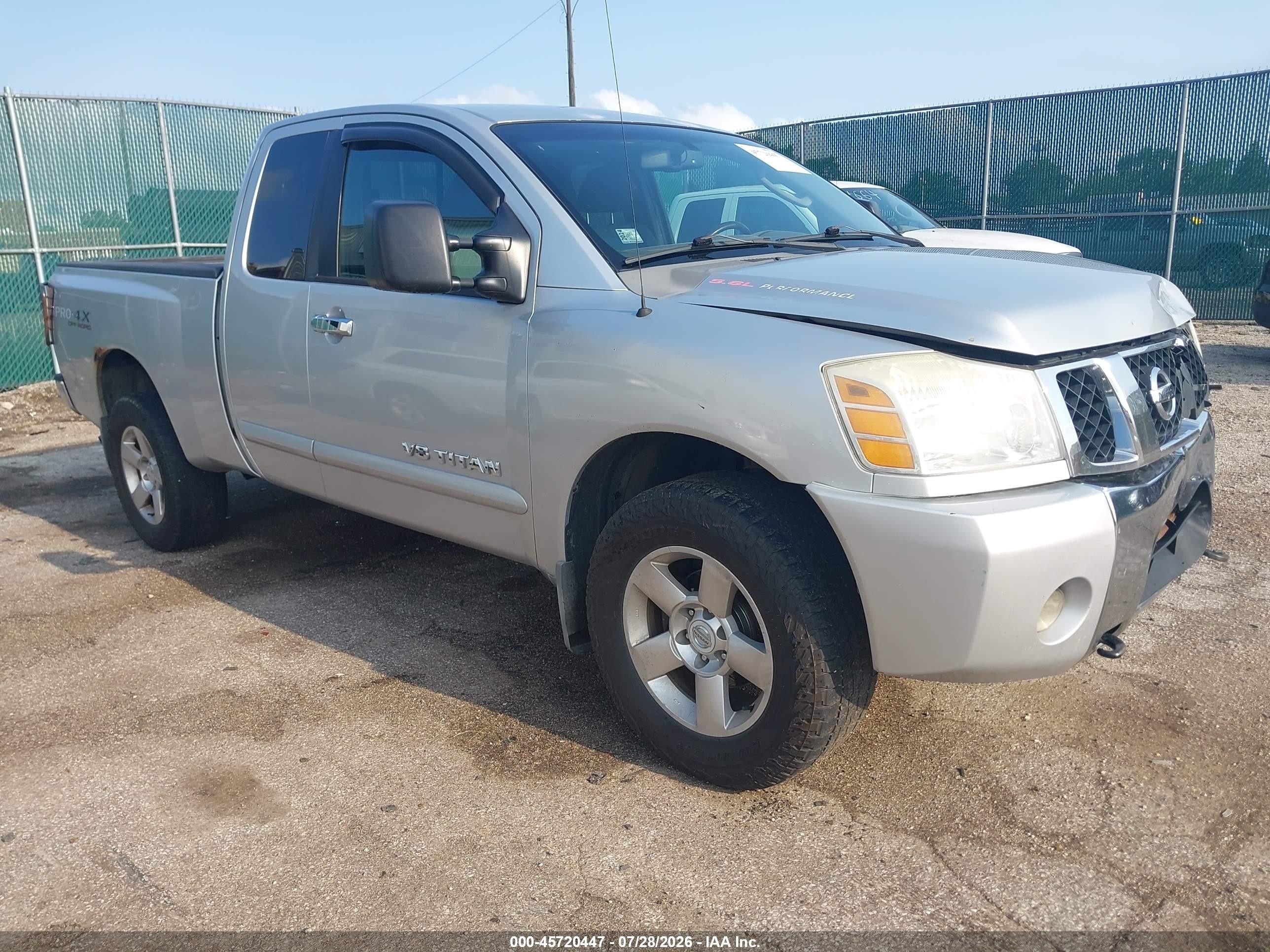 2006 Nissan Titan Se Silver vin: 1N6BA06B76N535527