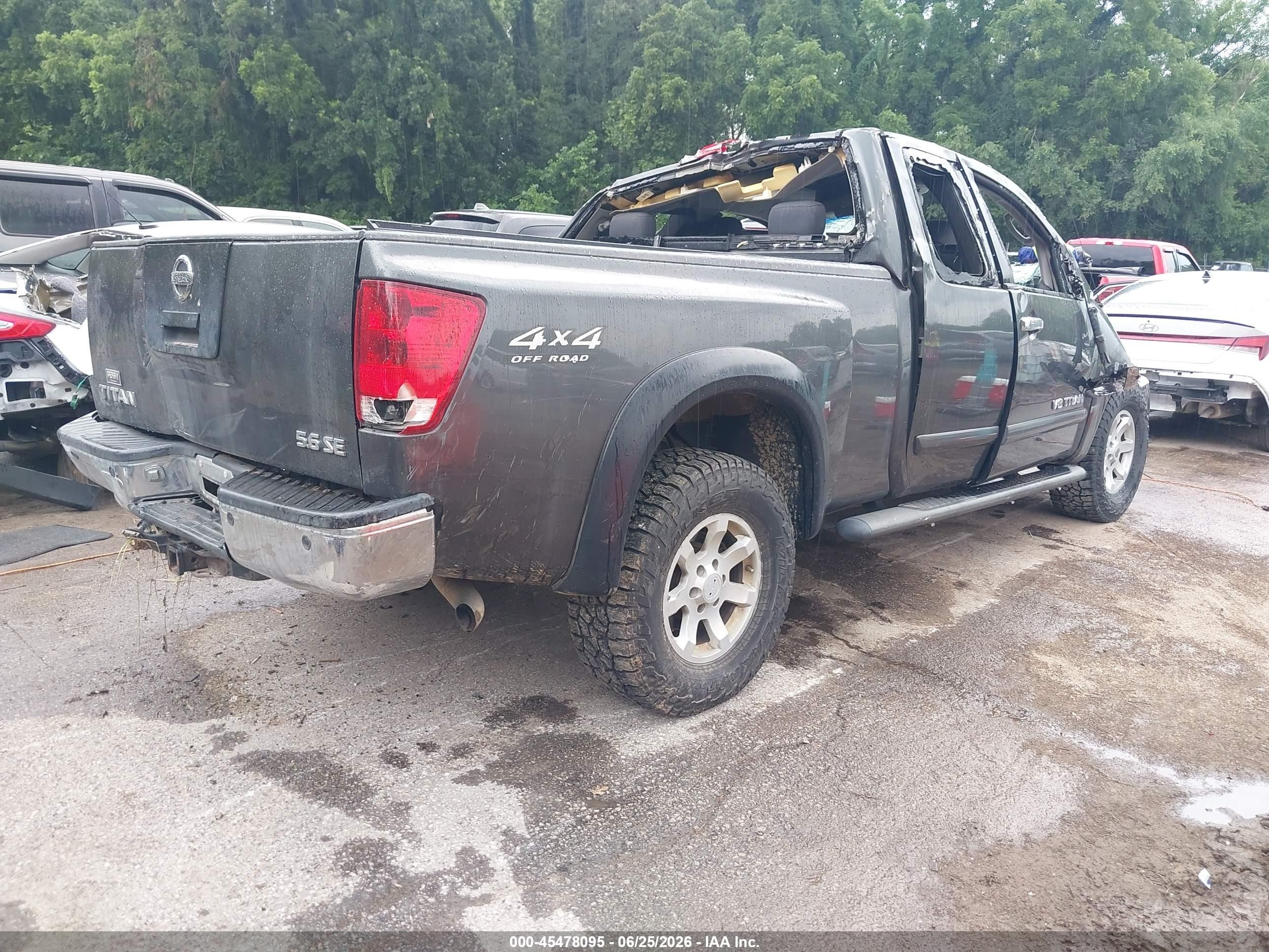 2005 Nissan Titan Se Gray vin: 1N6BA06BX5N536346