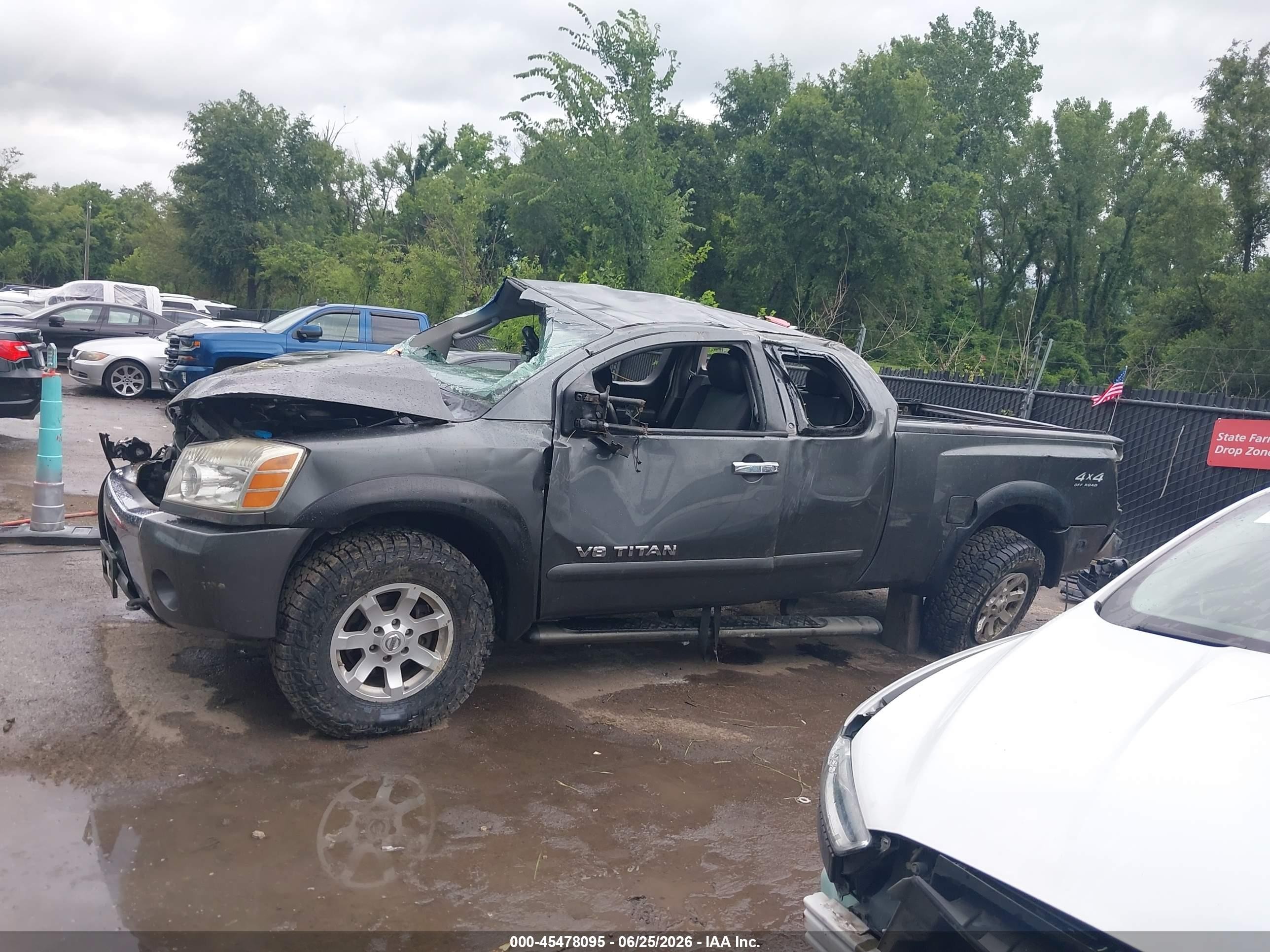 2005 Nissan Titan Se Gray vin: 1N6BA06BX5N536346