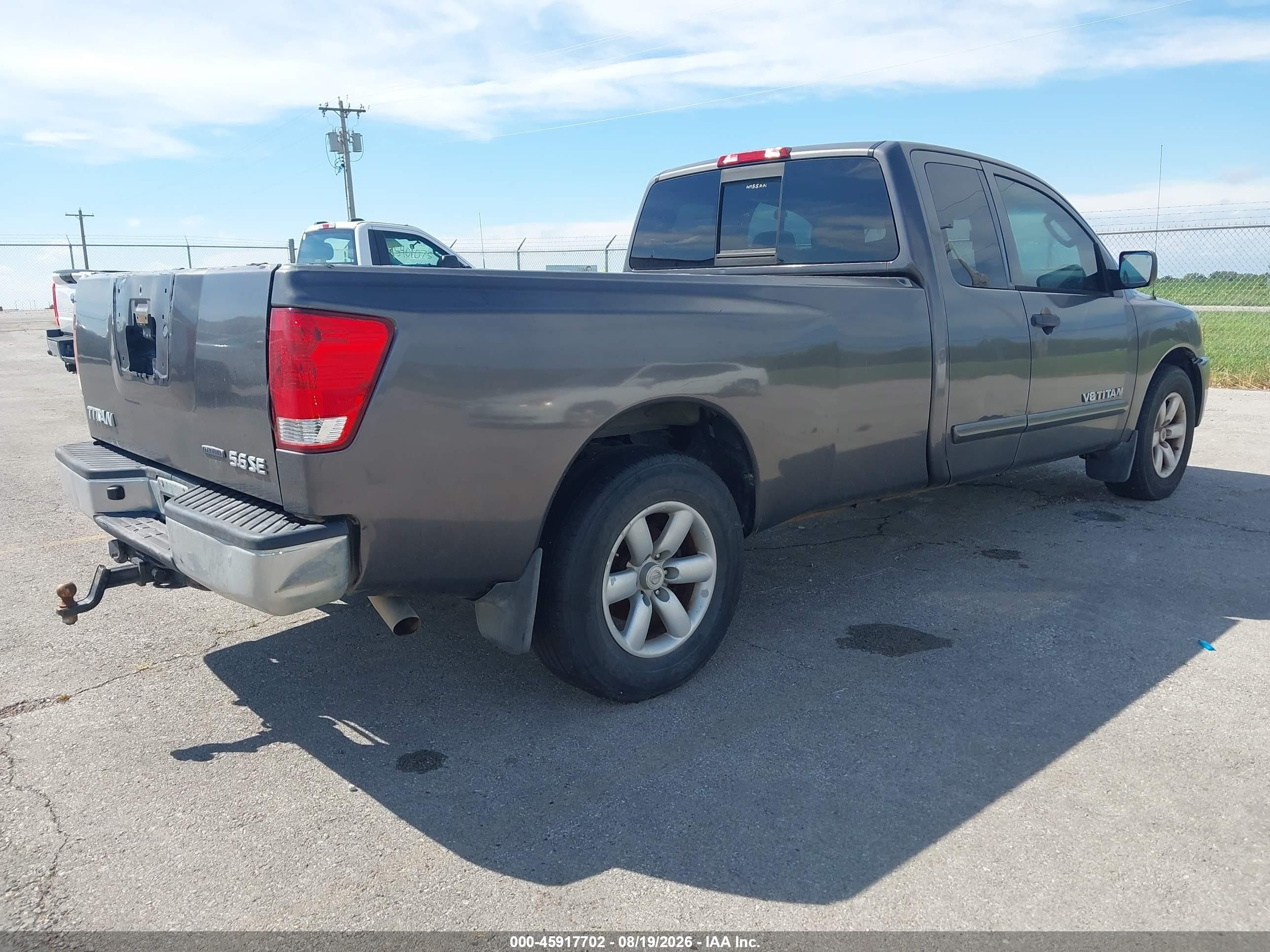 2008 Nissan Titan Se Gray vin: 1N6BA06E18N327852