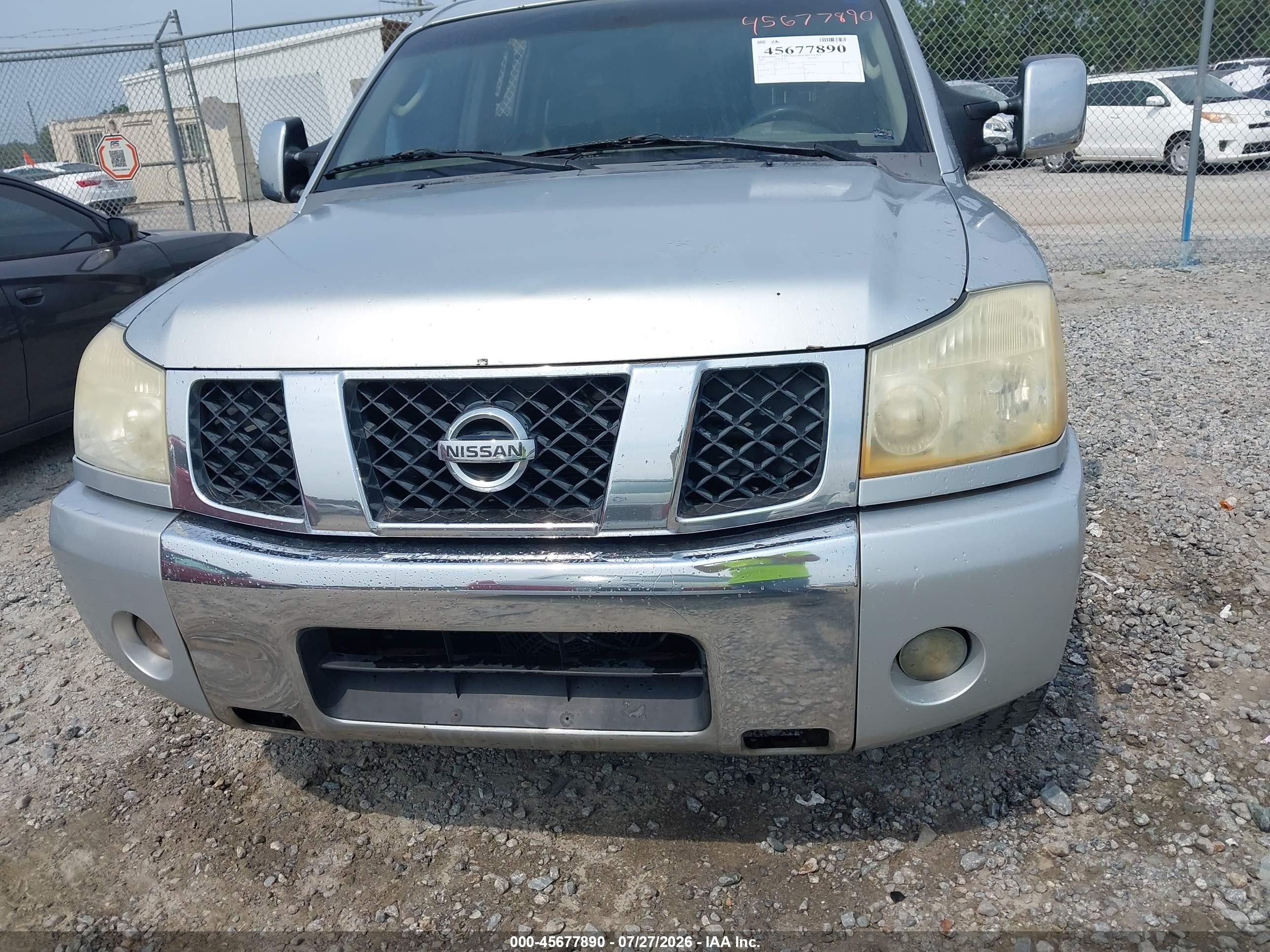 2005 Nissan Titan Le Gray vin: 1N6BA07A05N563318
