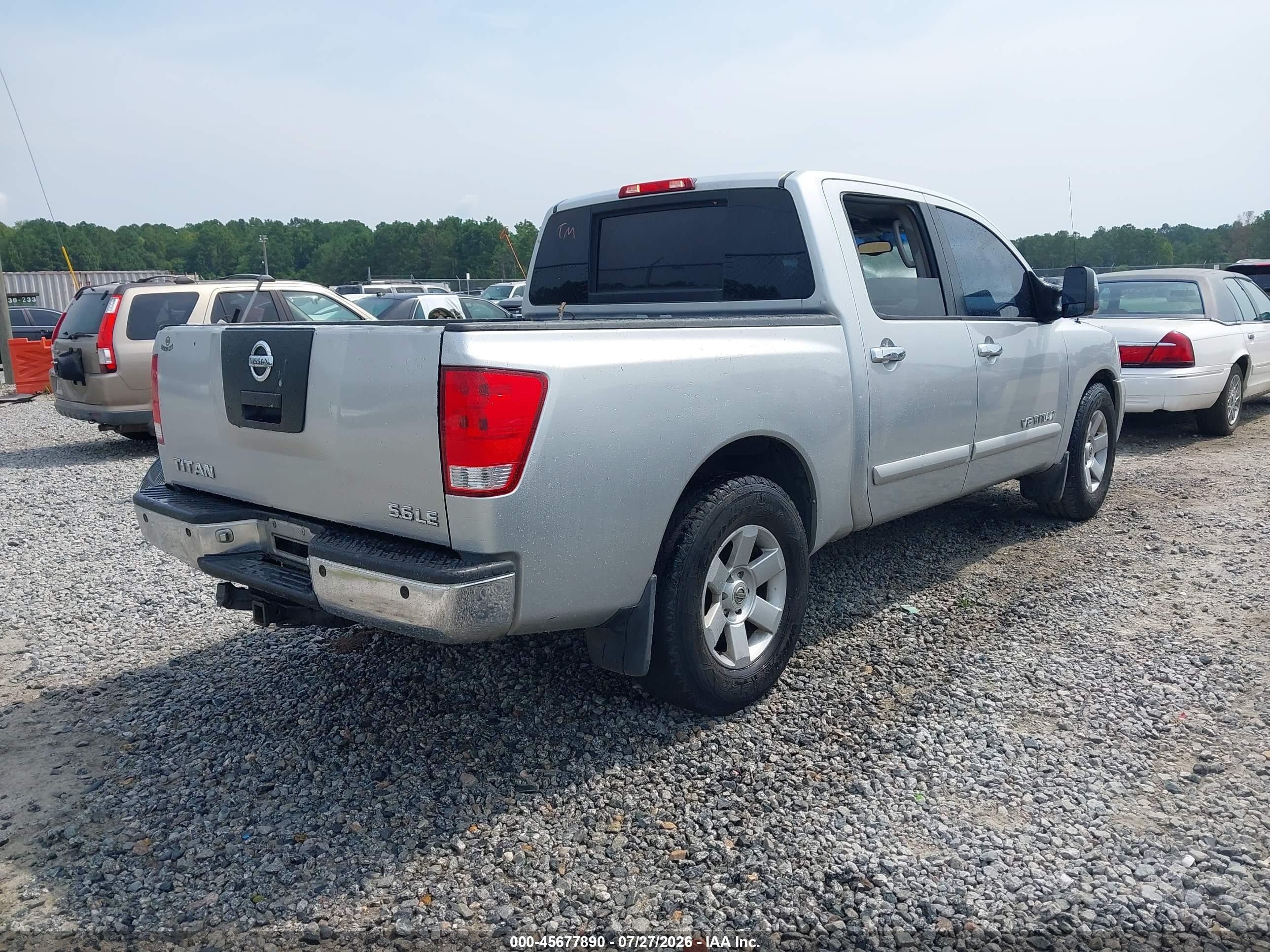 2005 Nissan Titan Le Gray vin: 1N6BA07A05N563318