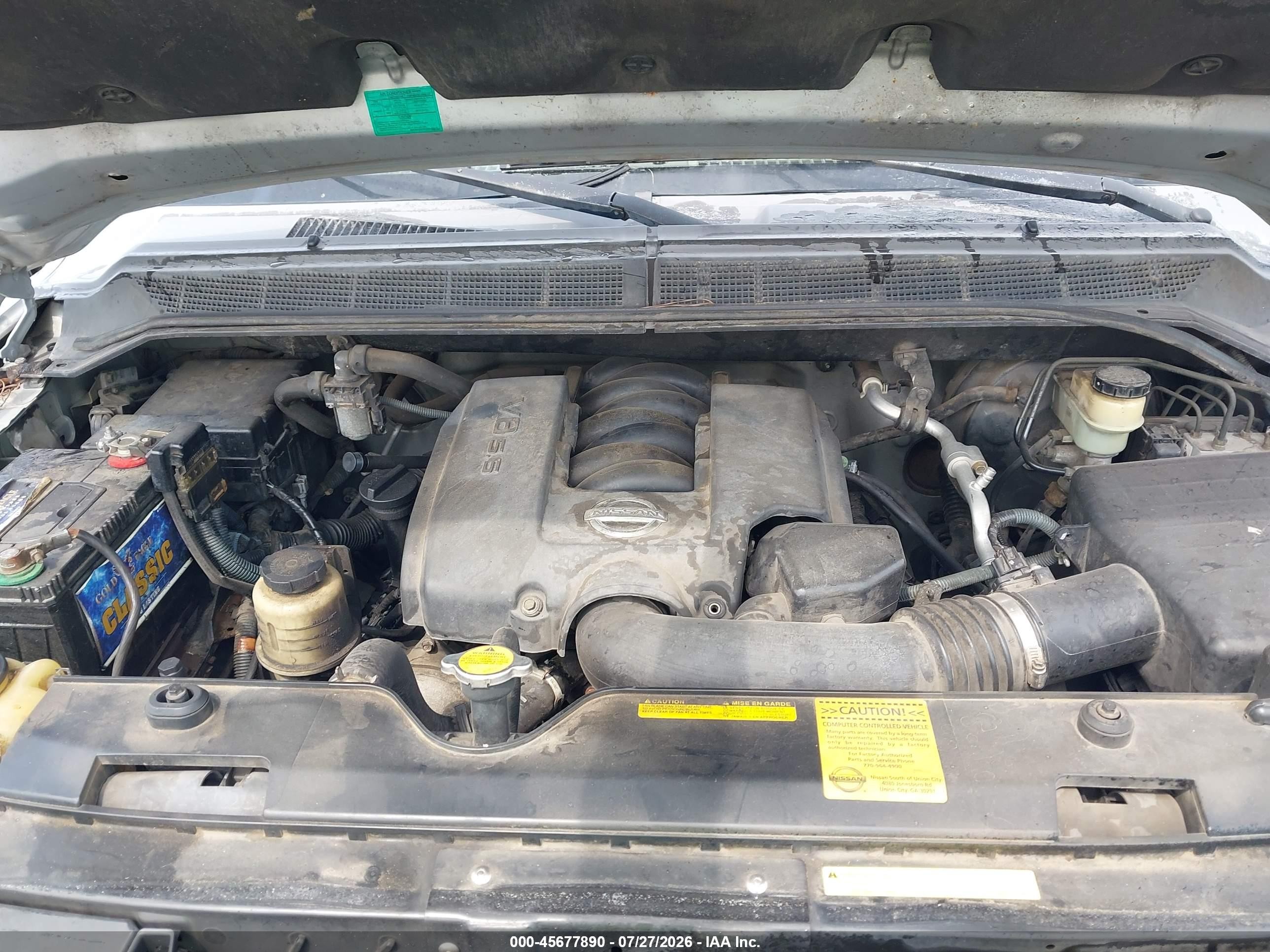 2005 Nissan Titan Le Gray vin: 1N6BA07A05N563318