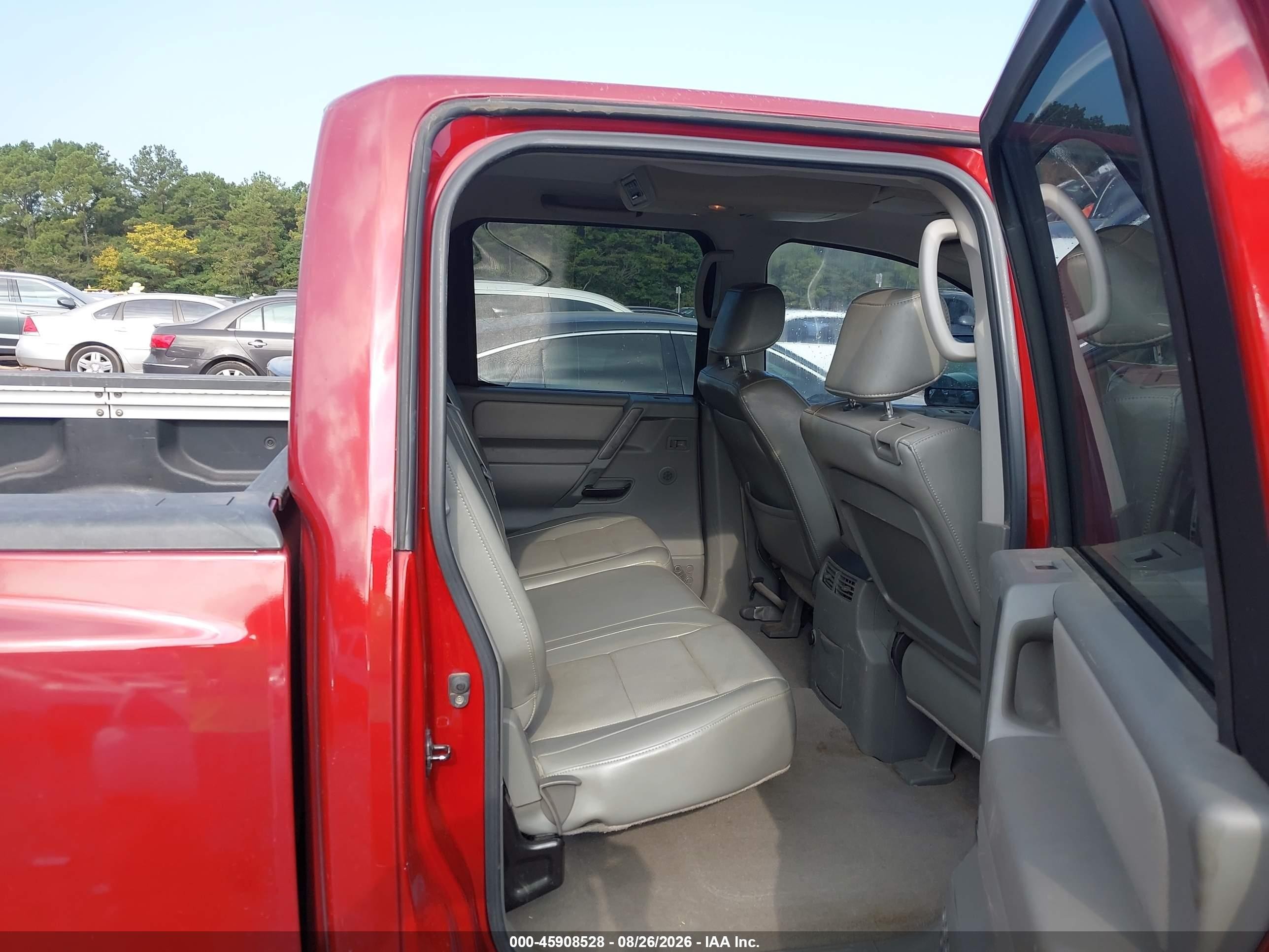 2007 Nissan Titan Le Red vin: 1N6BA07A07N212752