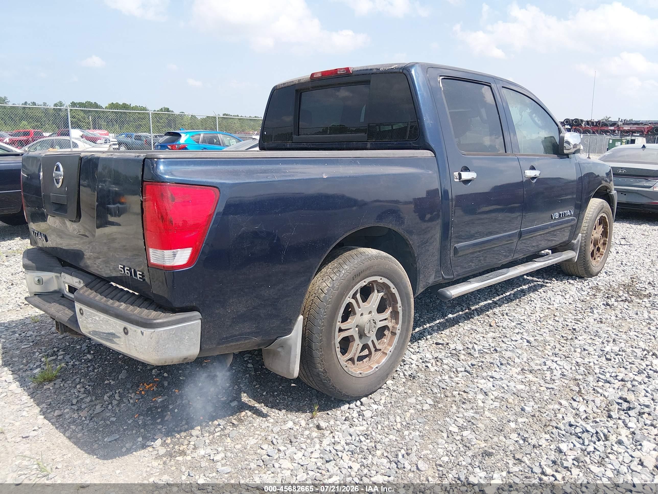 2006 Nissan Titan Le Черный vin: 1N6BA07A16N512718