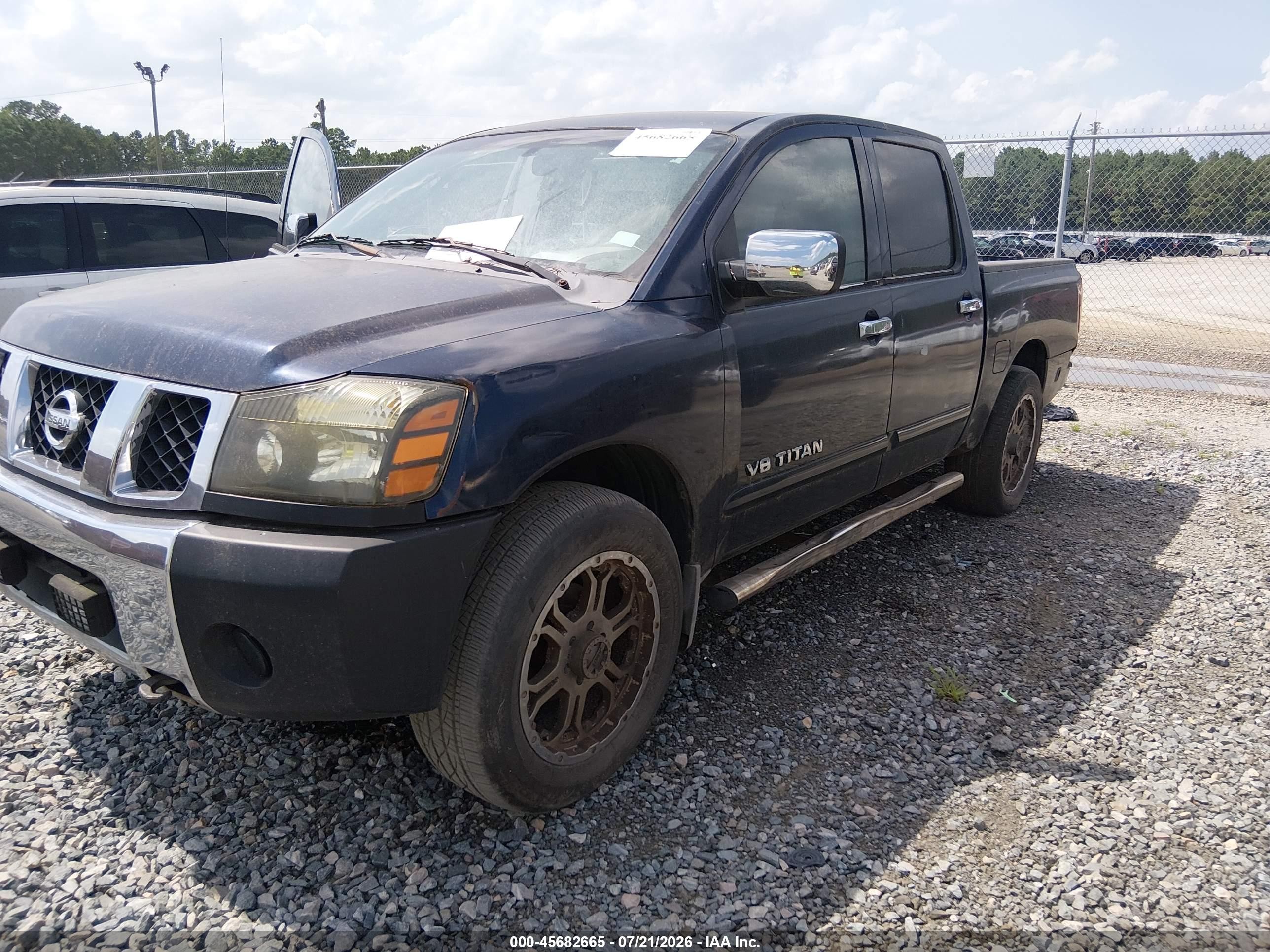 2006 Nissan Titan Le Черный vin: 1N6BA07A16N512718