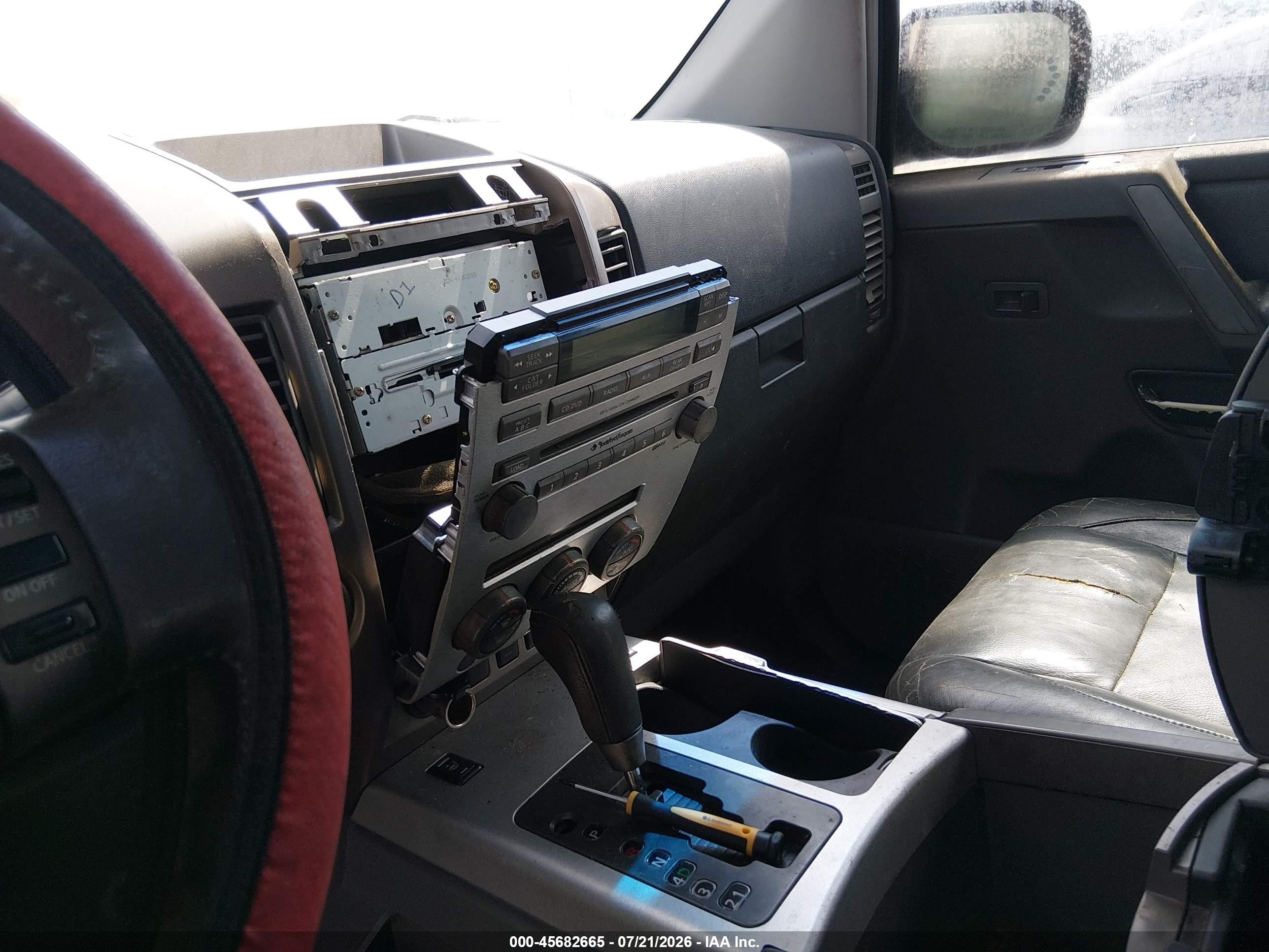 2006 Nissan Titan Le Черный vin: 1N6BA07A16N512718