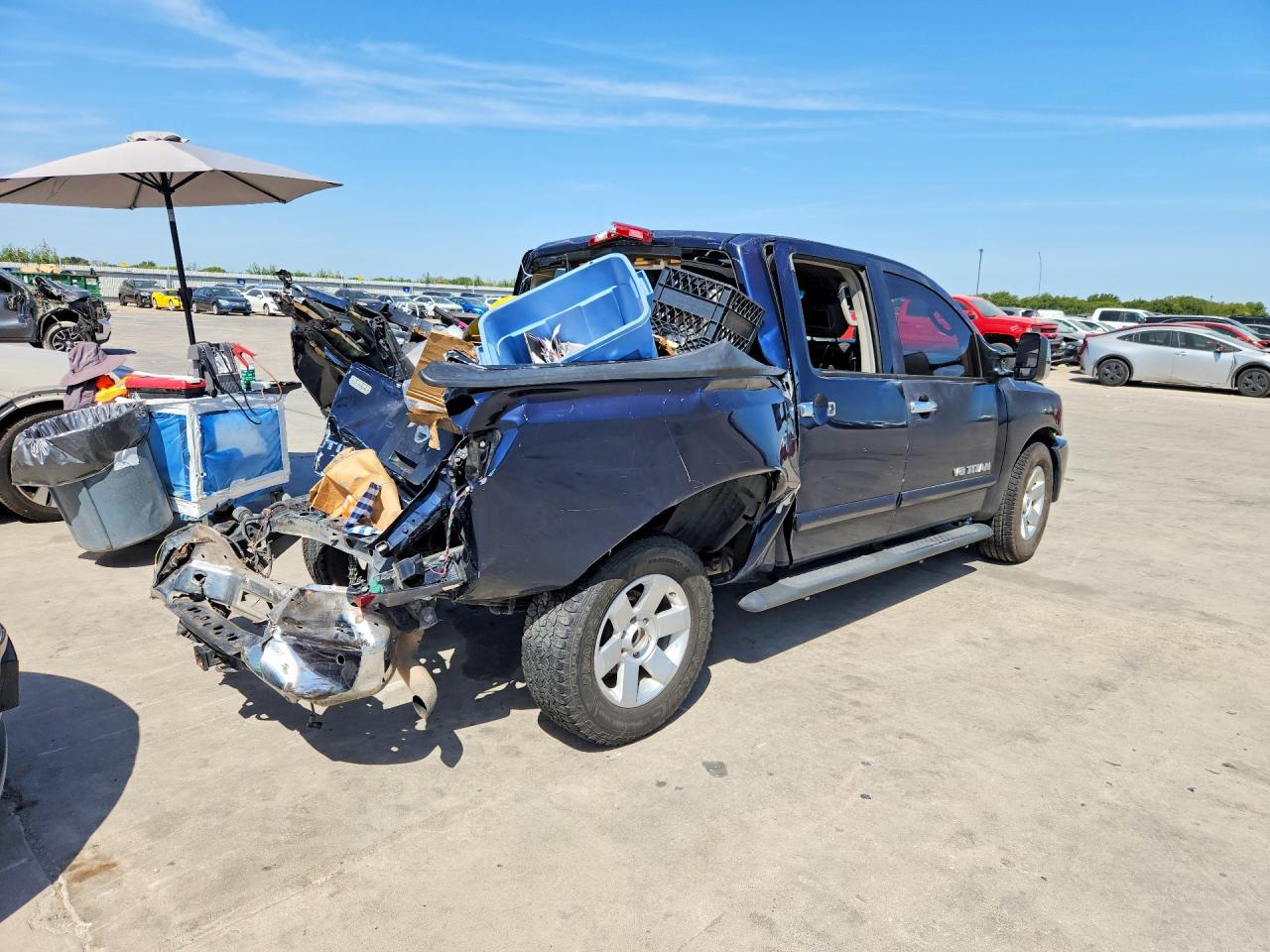 2006 Nissan Titan Xe Ffv Blue vin: 1N6BA07A46N521705