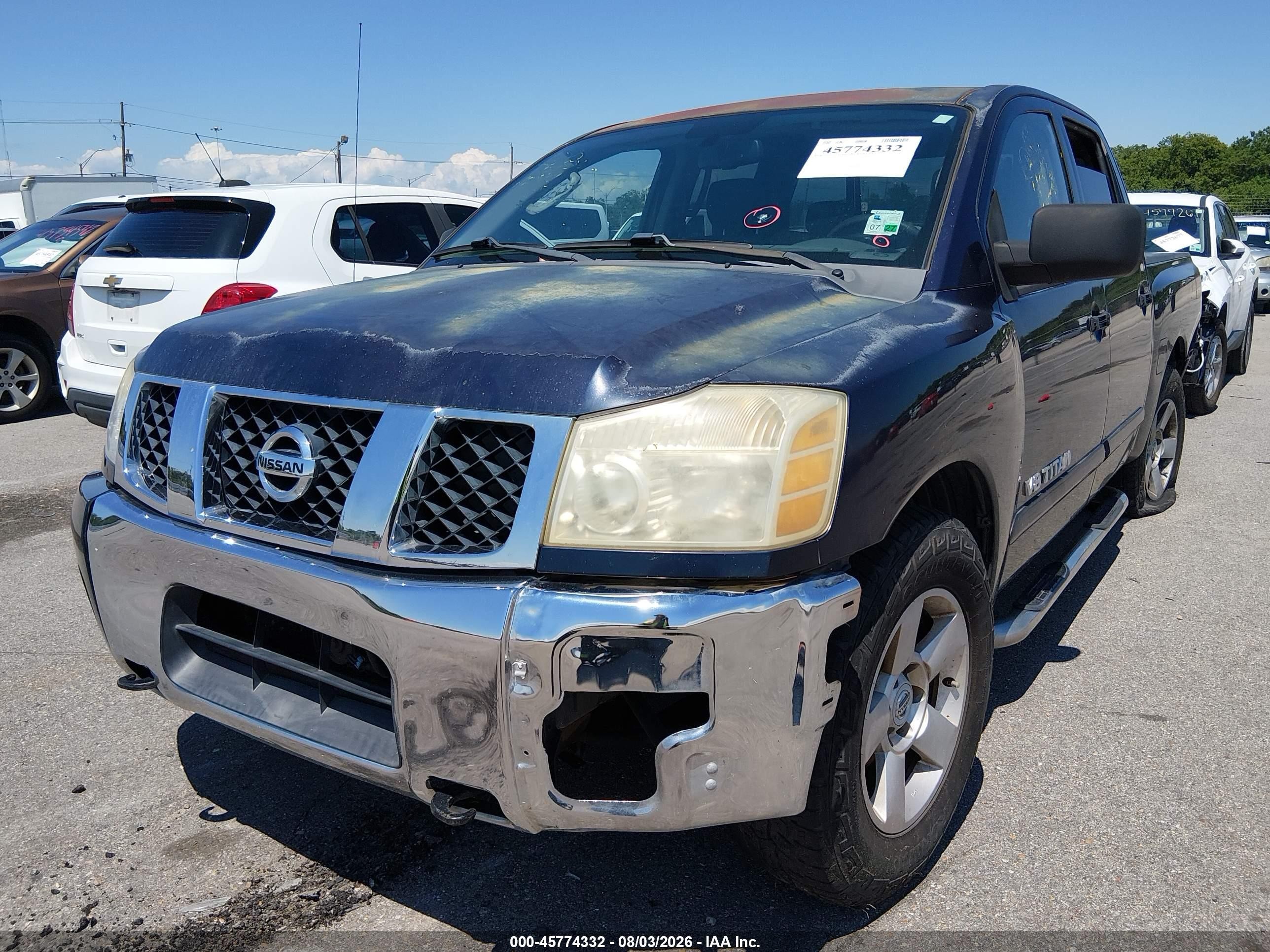 2007 Nissan Titan Se Blue vin: 1N6BA07A47N239470