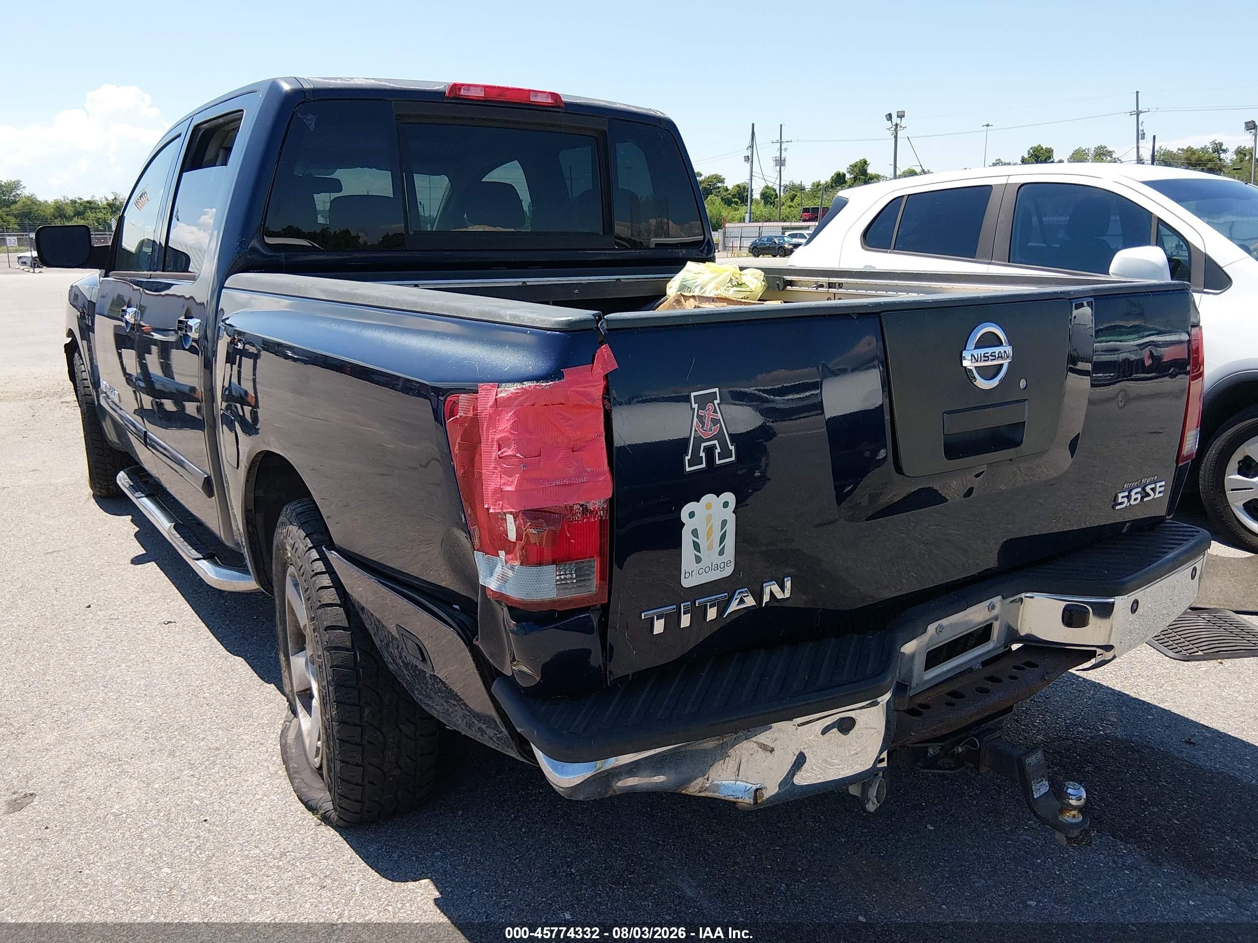 2007 Nissan Titan Se Blue vin: 1N6BA07A47N239470