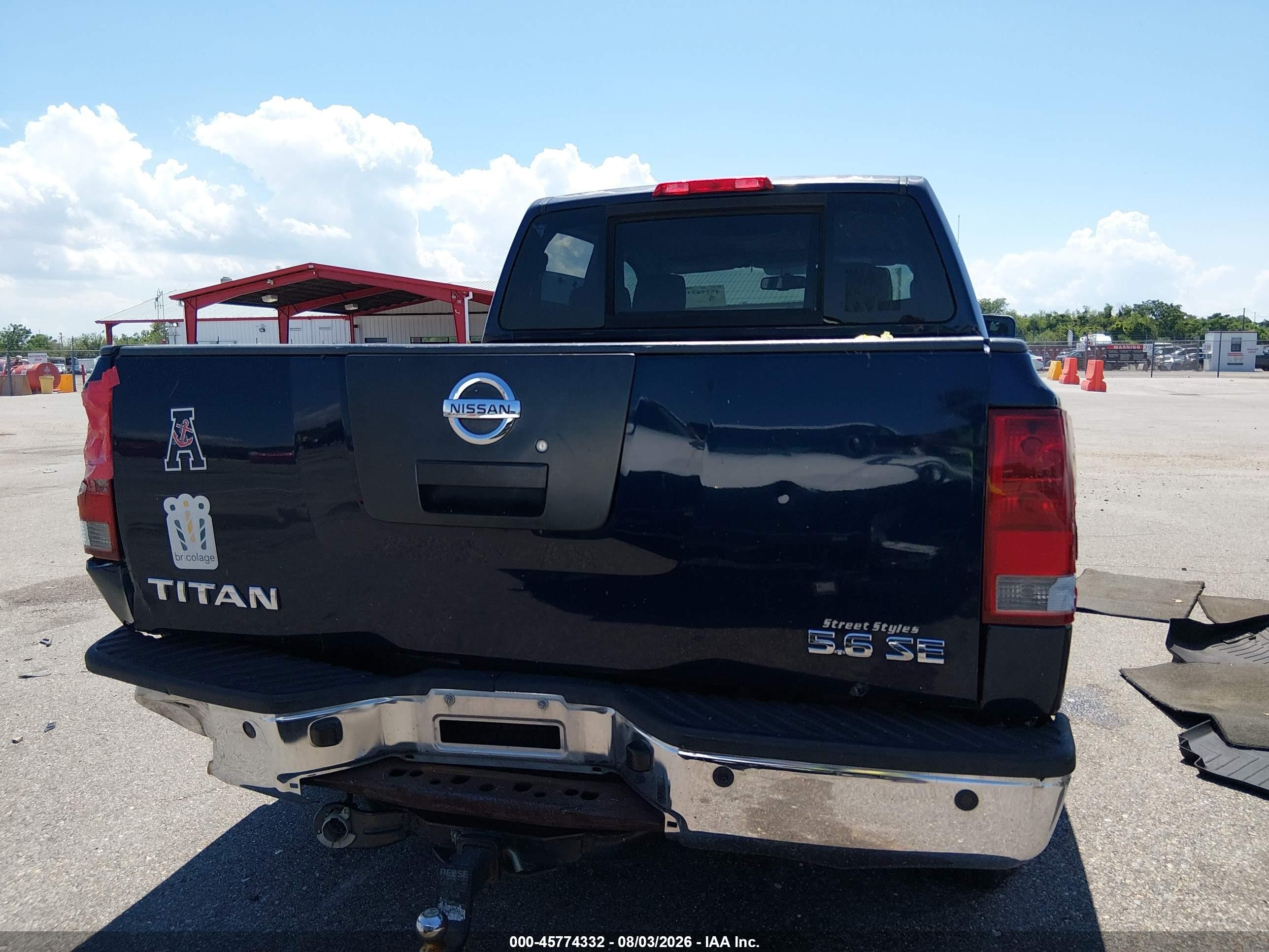 2007 Nissan Titan Se Blue vin: 1N6BA07A47N239470