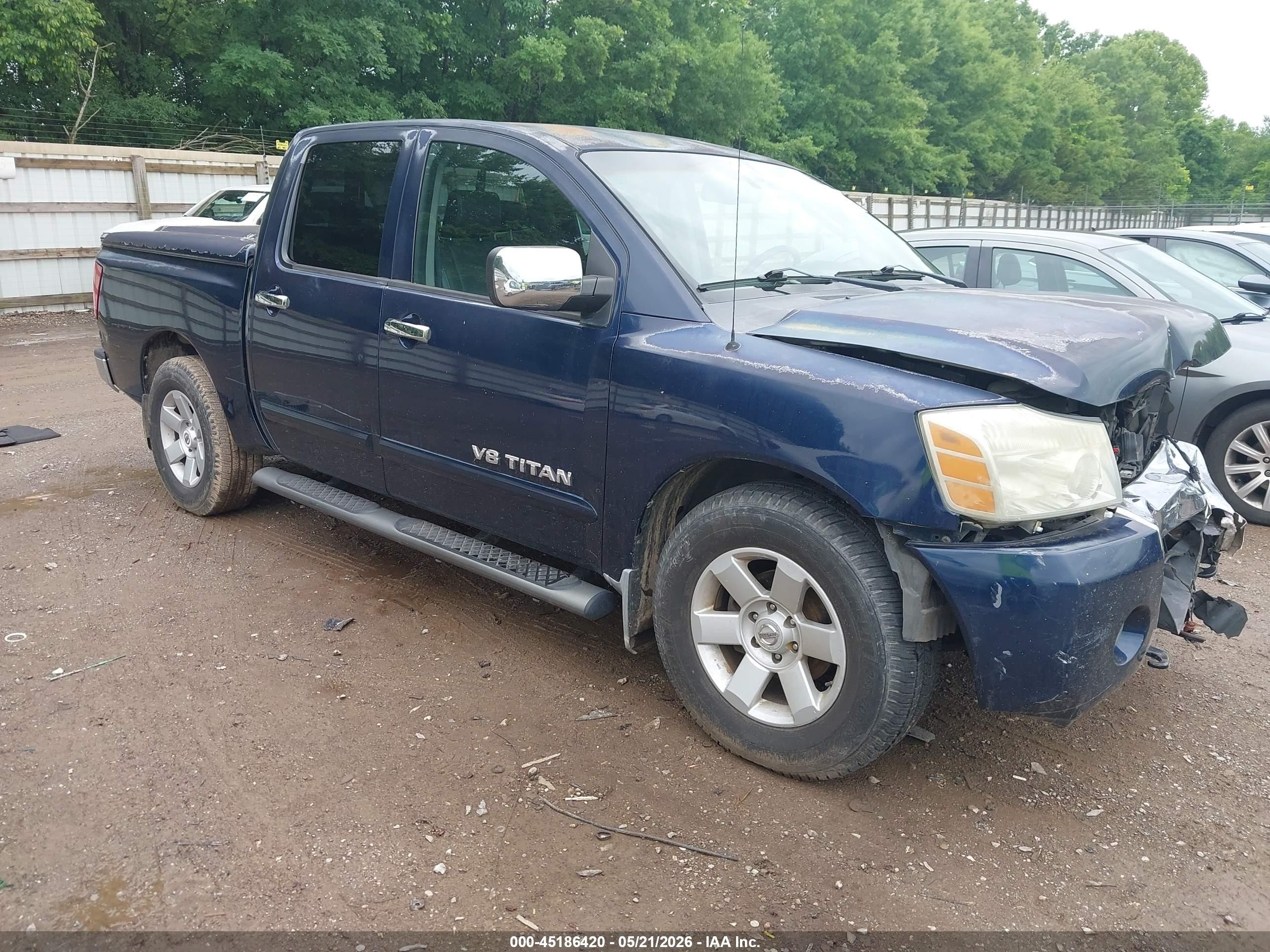 2007 Nissan Titan Le Синий vin: 1N6BA07A57N242359