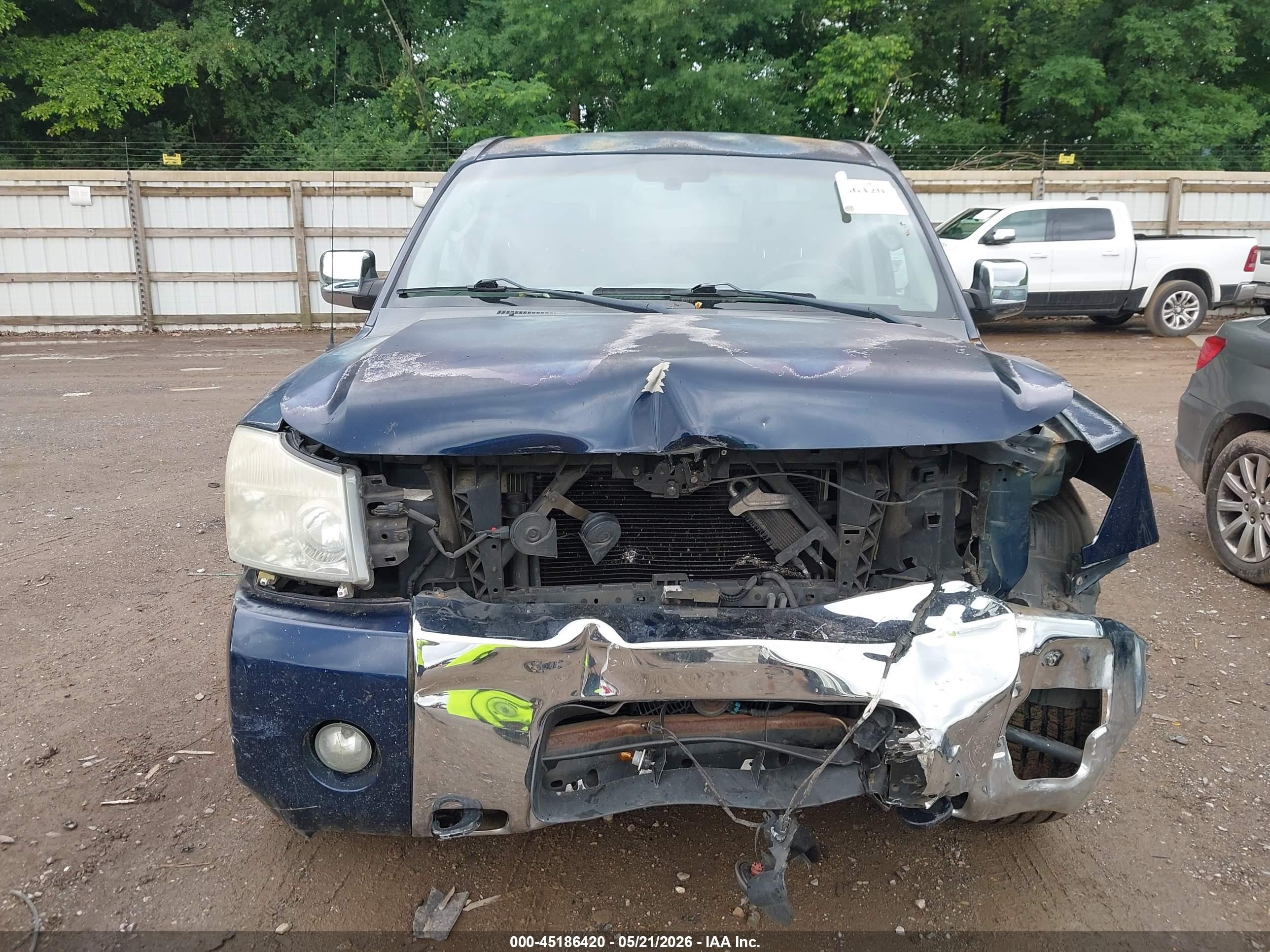 2007 Nissan Titan Le Blue vin: 1N6BA07A57N242359