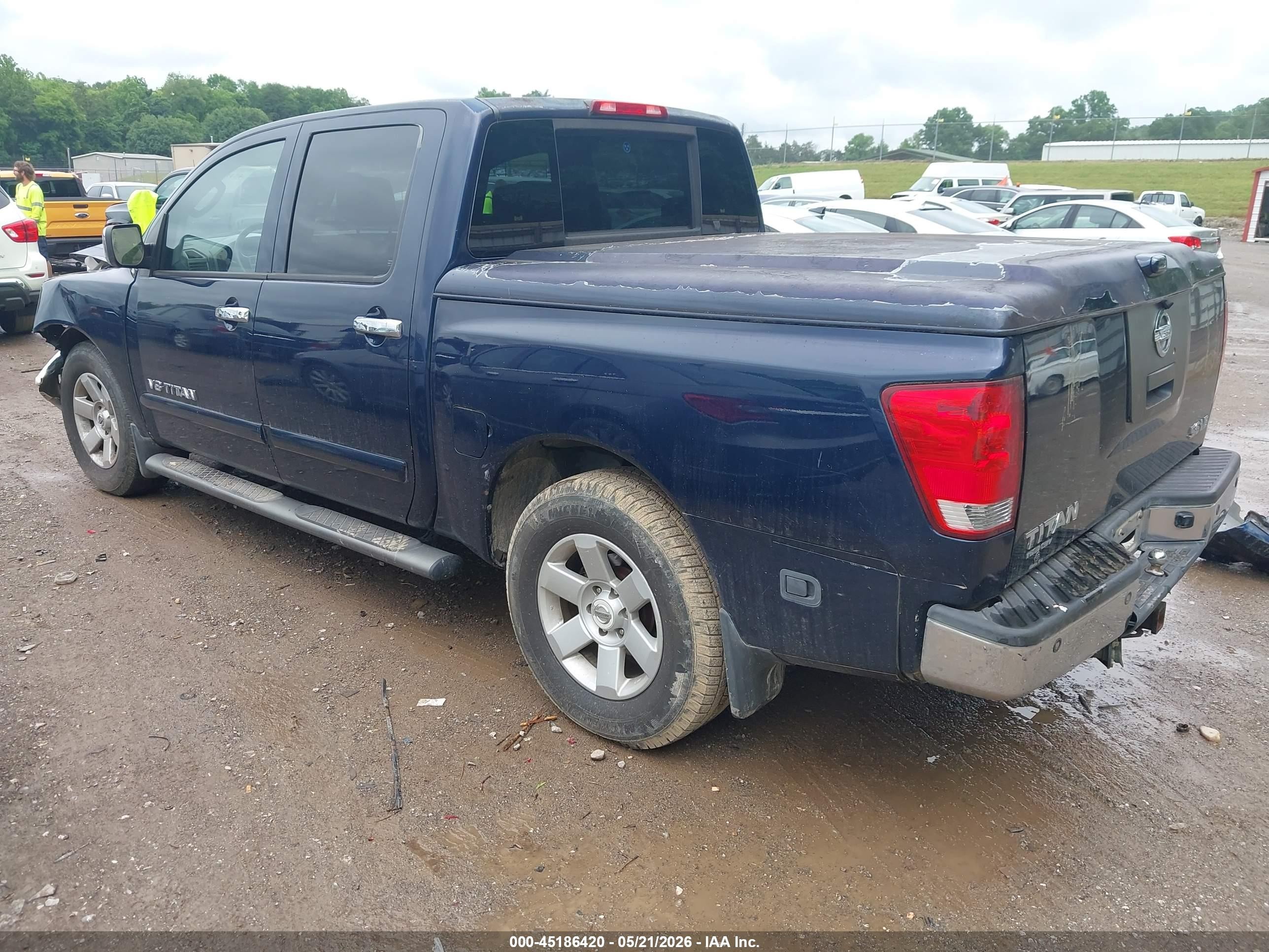 2007 Nissan Titan Le Blue vin: 1N6BA07A57N242359