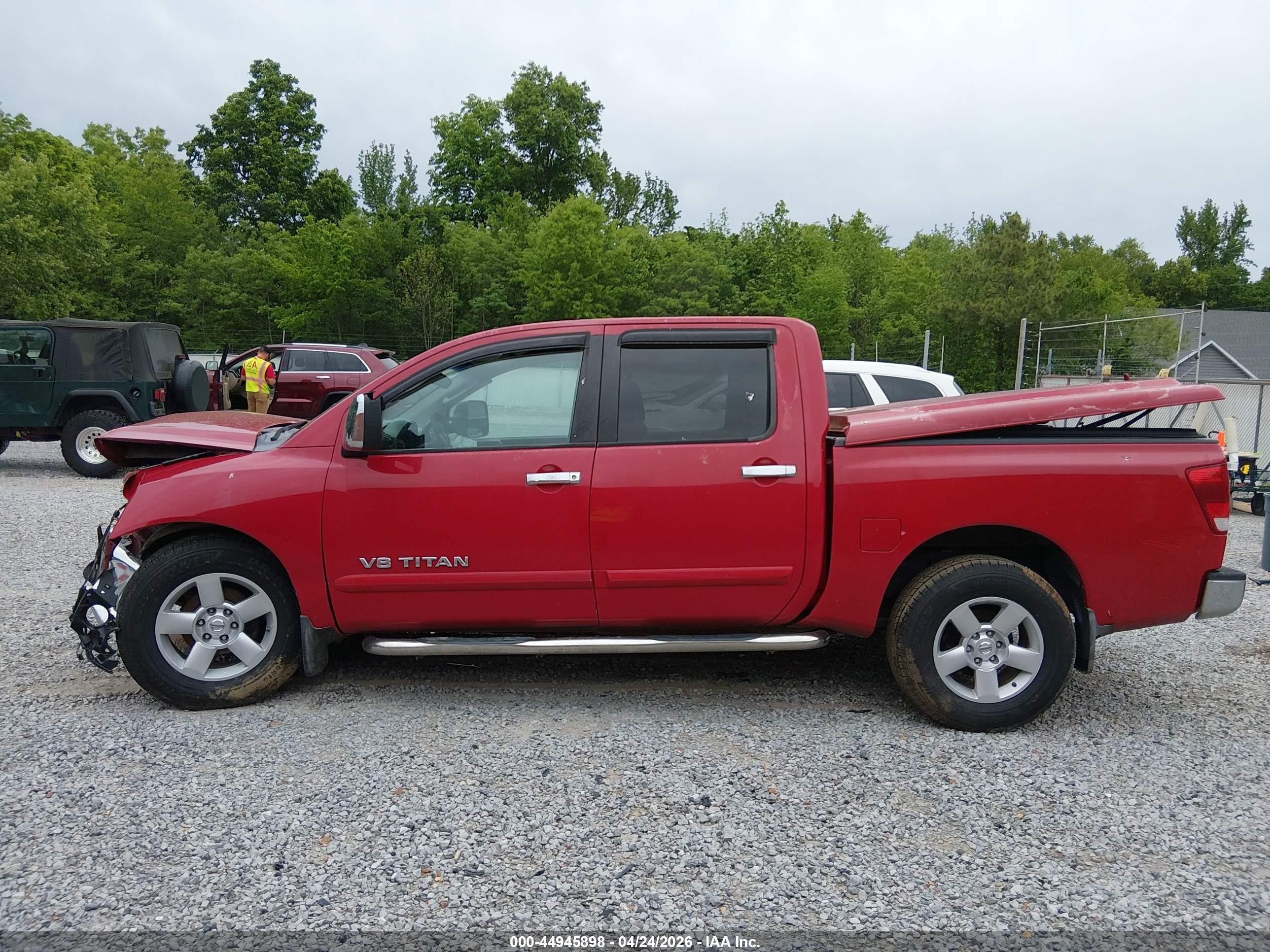 2006 Nissan Titan Se Красный vin: 1N6BA07A66N532222