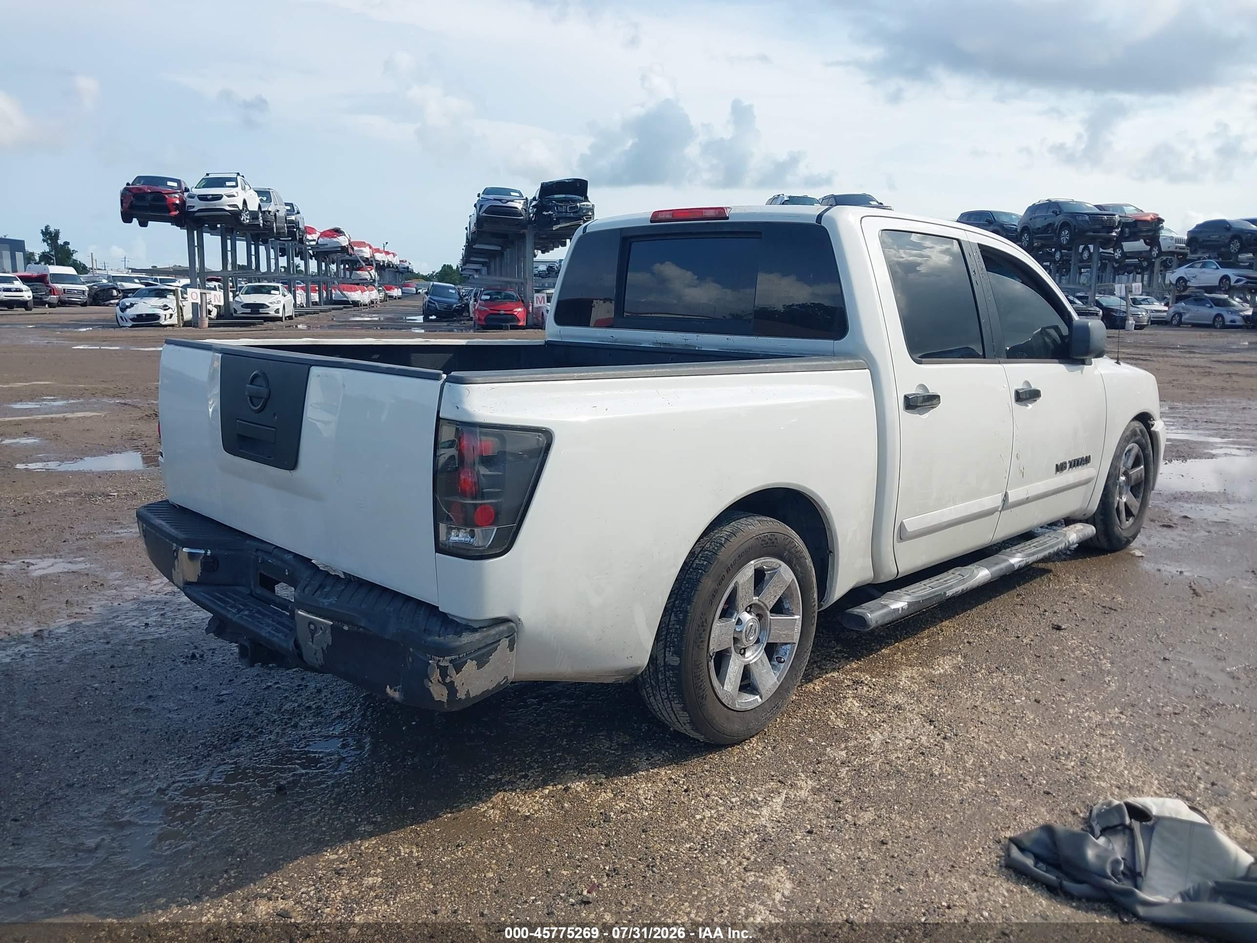 2007 Nissan Titan Se White vin: 1N6BA07A77N229547