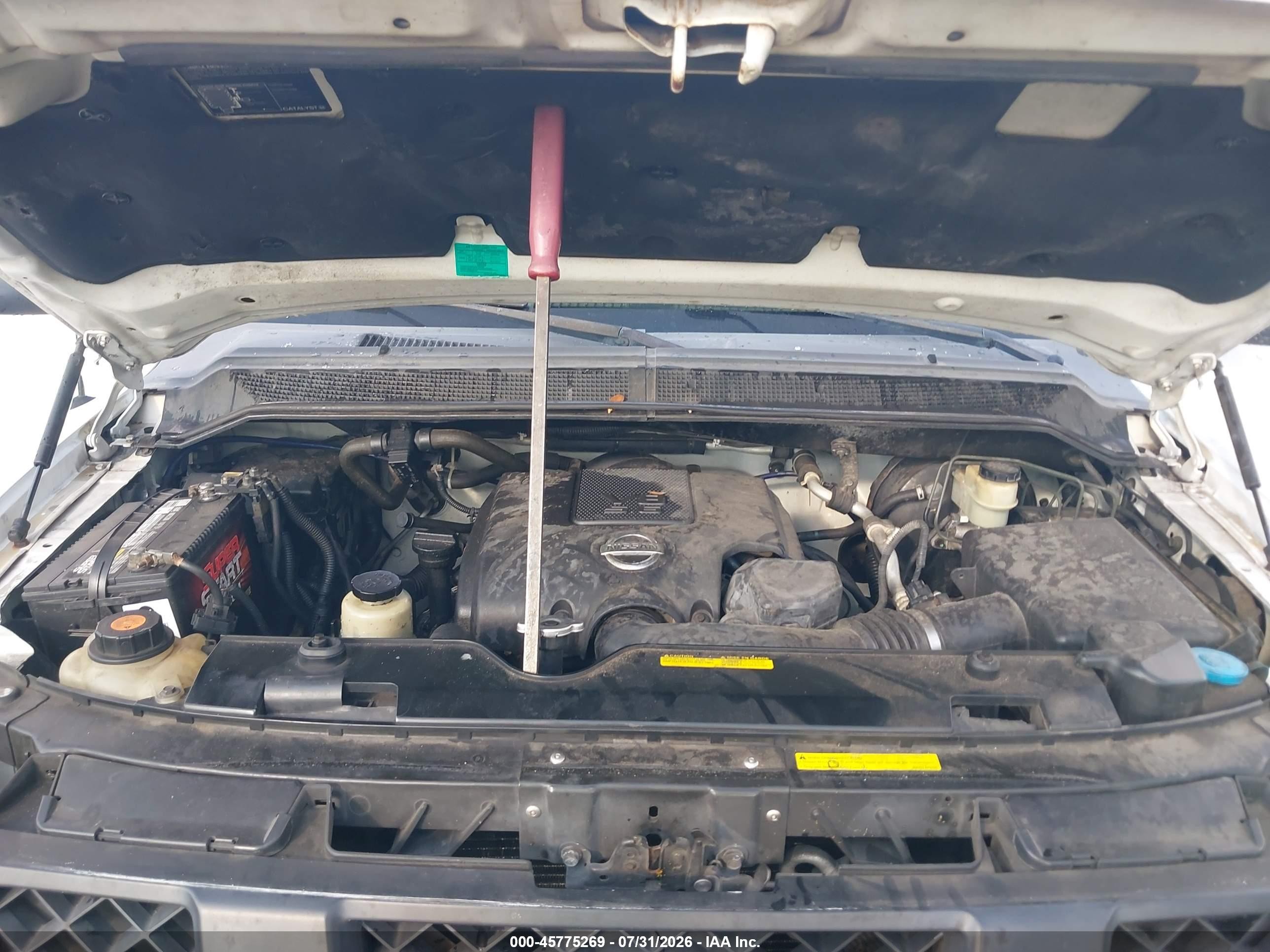 2007 Nissan Titan Se White vin: 1N6BA07A77N229547