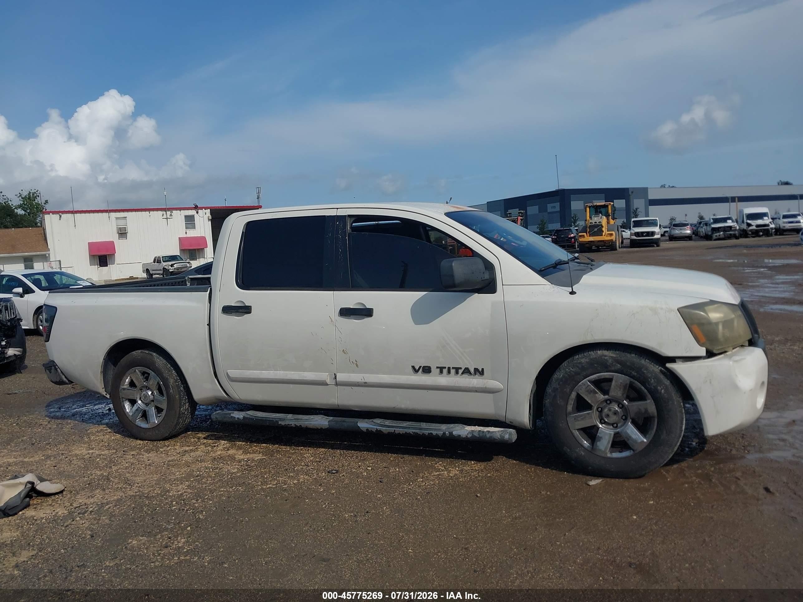 2007 Nissan Titan Se White vin: 1N6BA07A77N229547