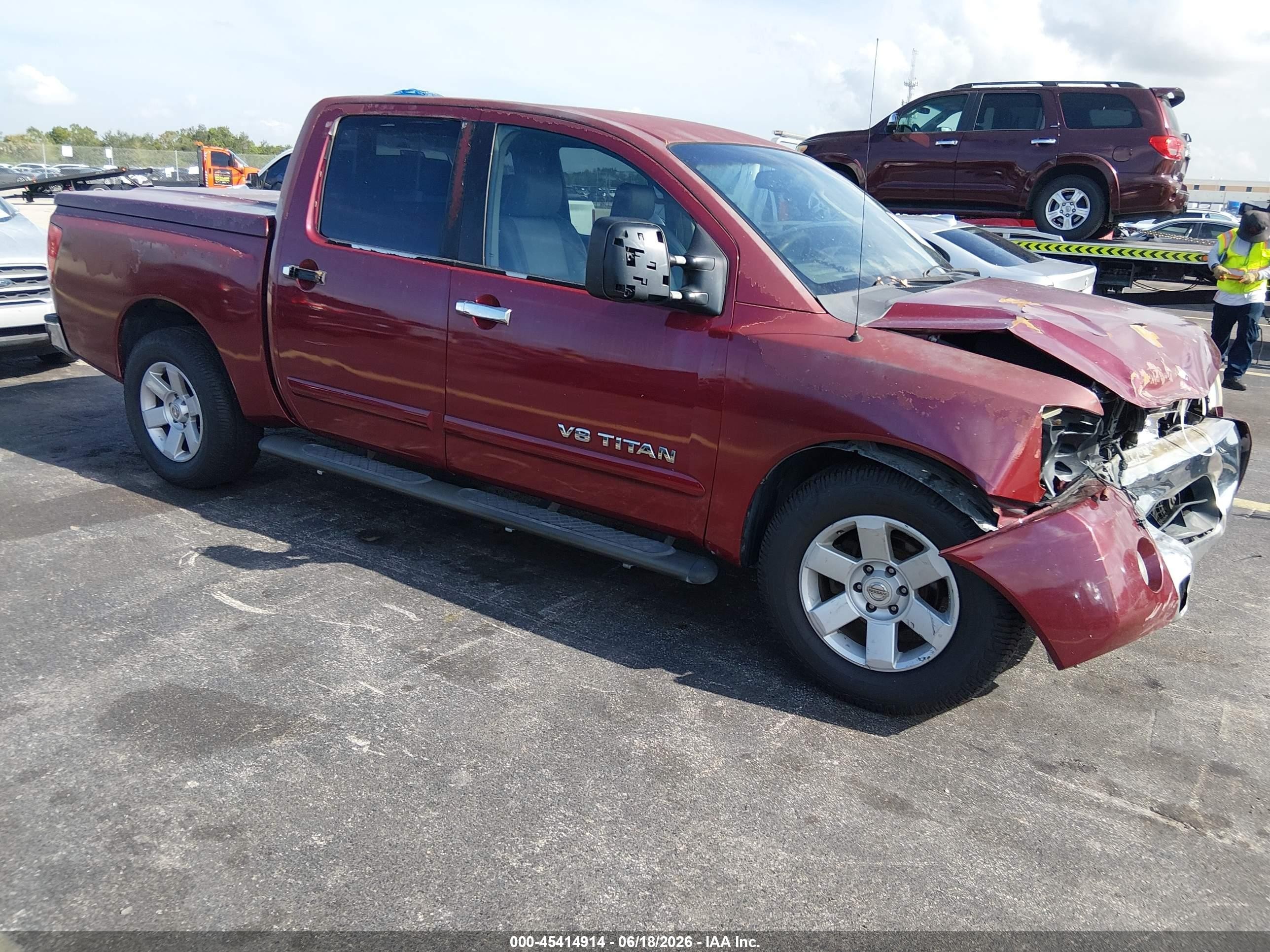 2005 Nissan Titan Le Red vin: 1N6BA07A85N544032