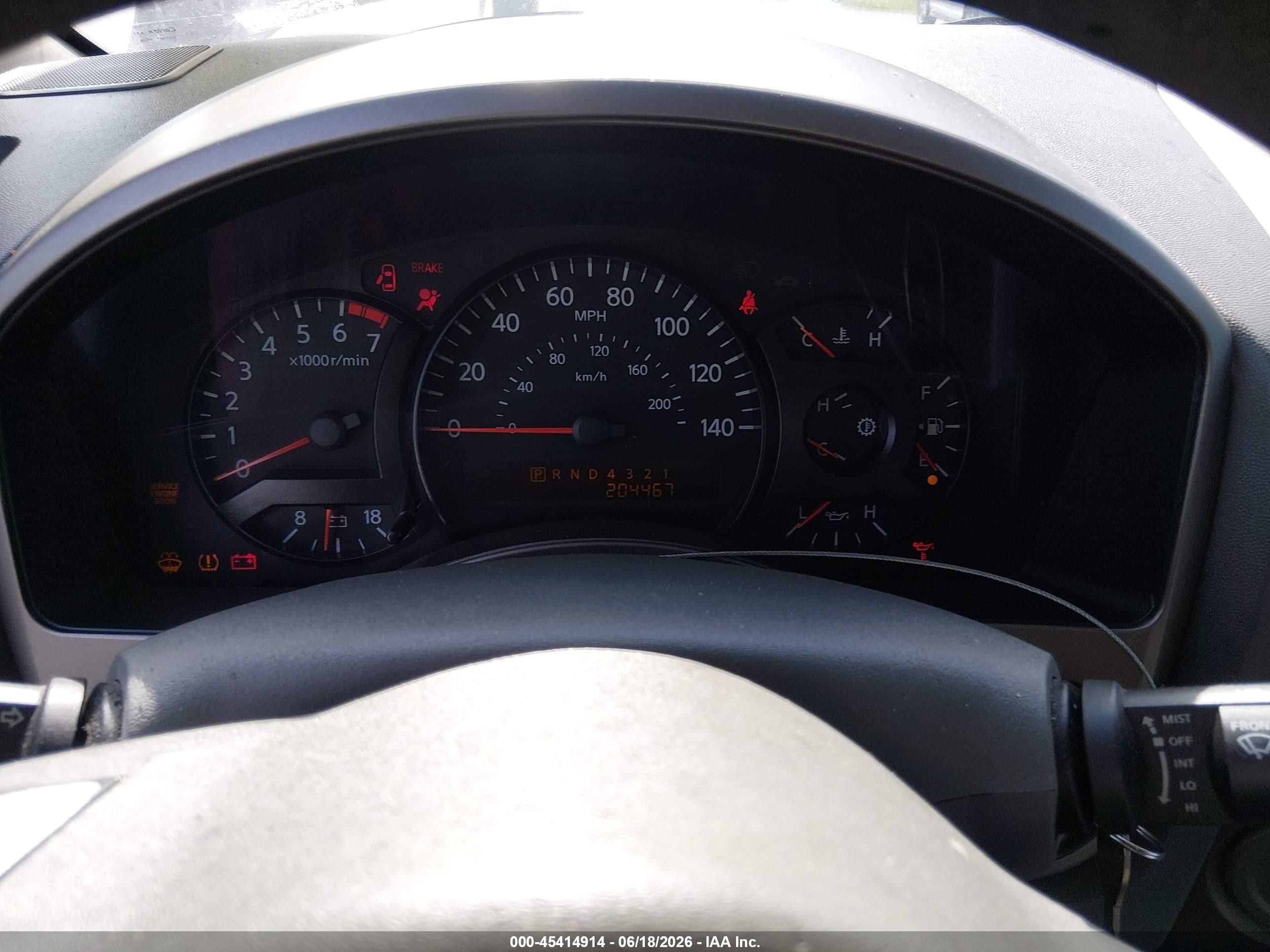 2005 Nissan Titan Le Red vin: 1N6BA07A85N544032