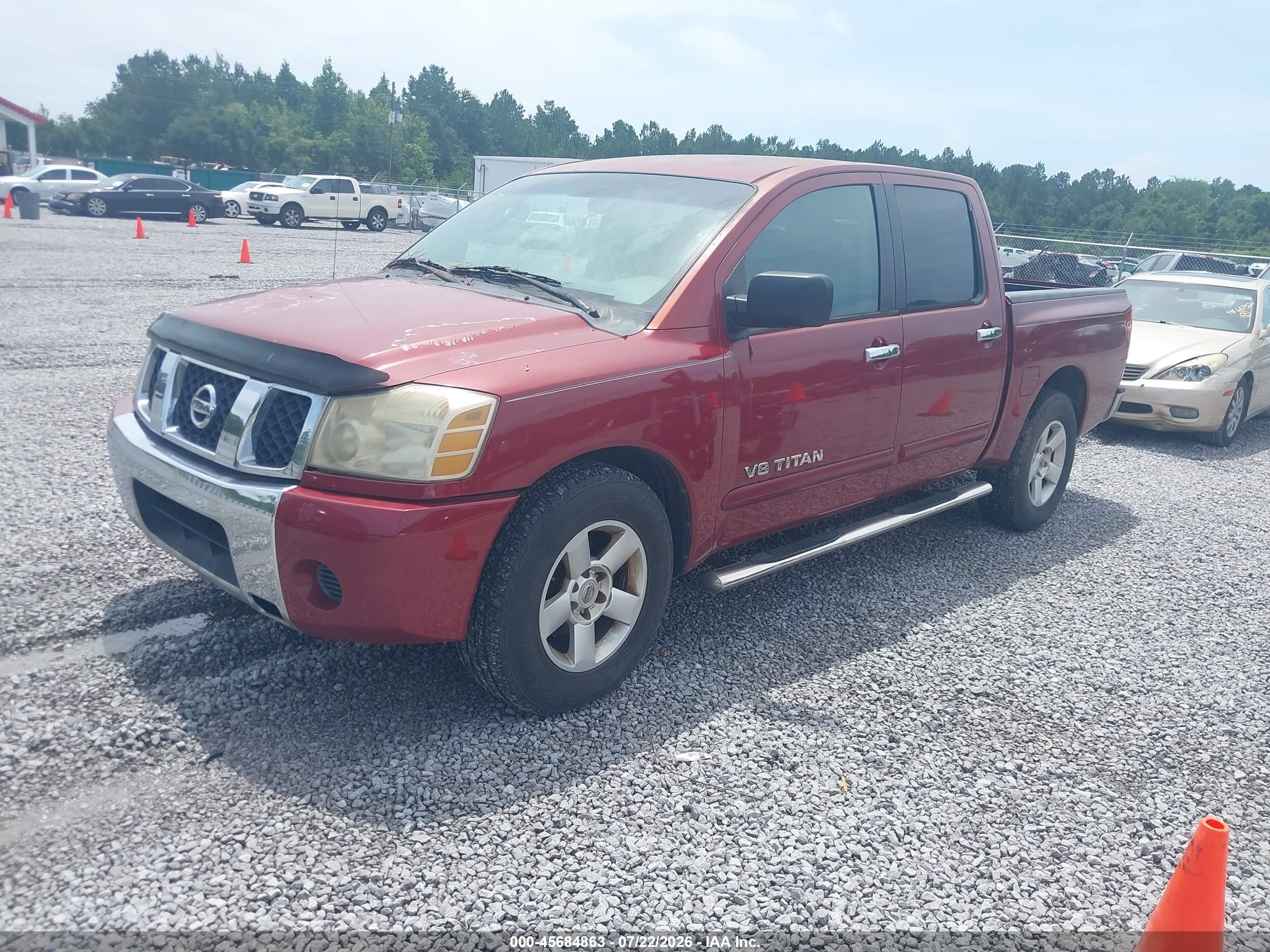 2006 Nissan Titan Se Красный vin: 1N6BA07A86N537194