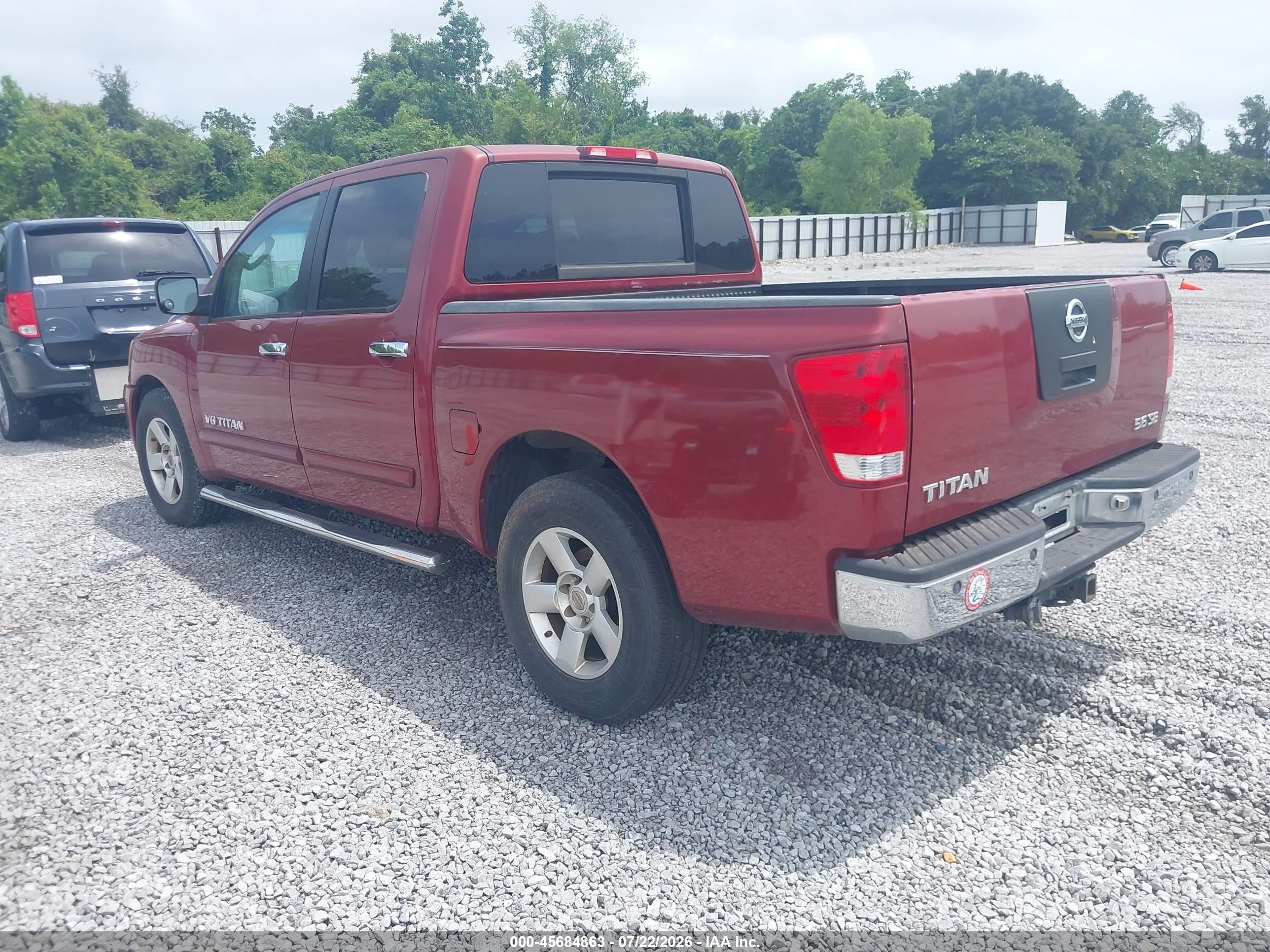 2006 Nissan Titan Se Красный vin: 1N6BA07A86N537194