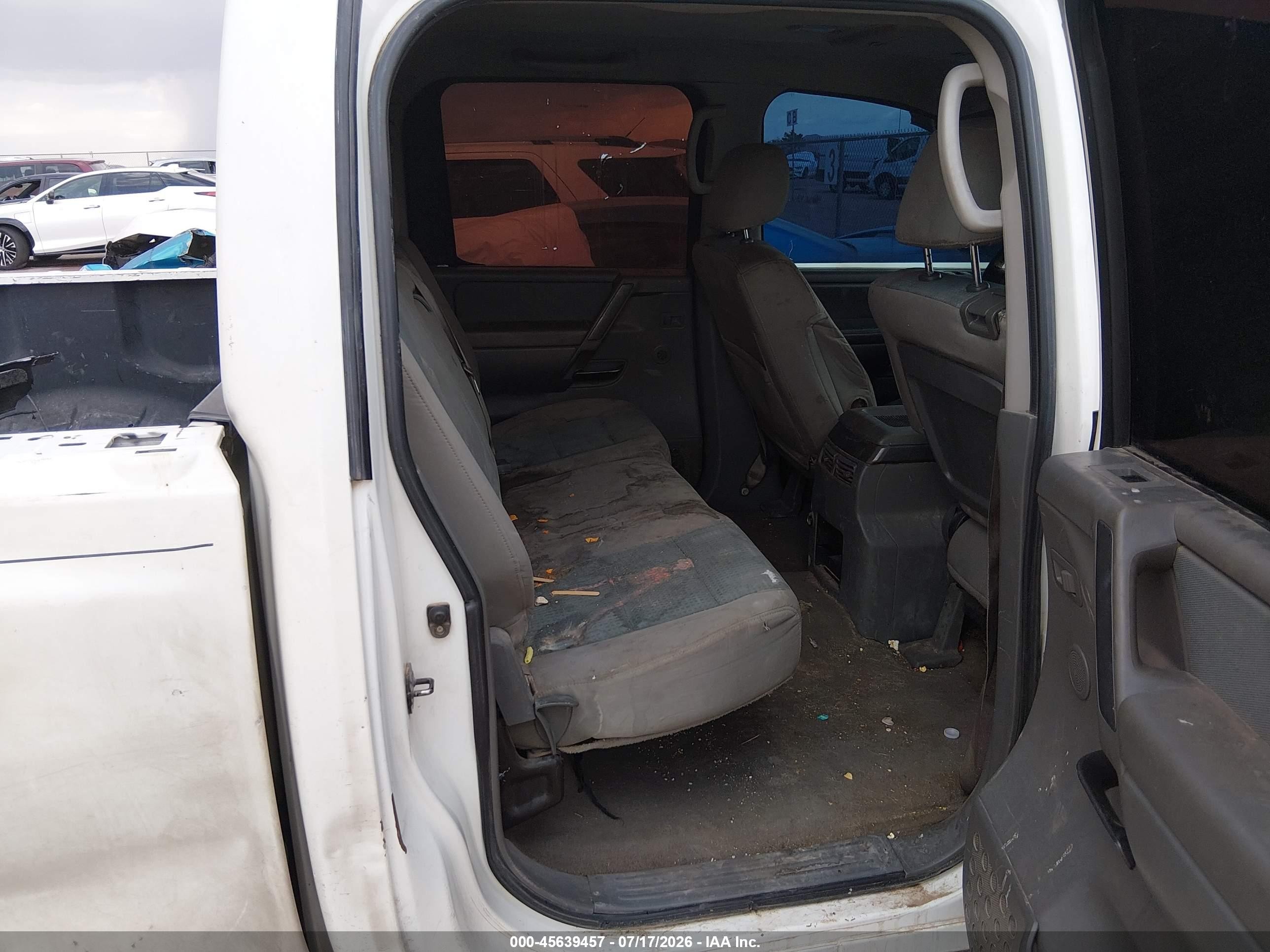 2007 Nissan Titan Se White vin: 1N6BA07A87N207203