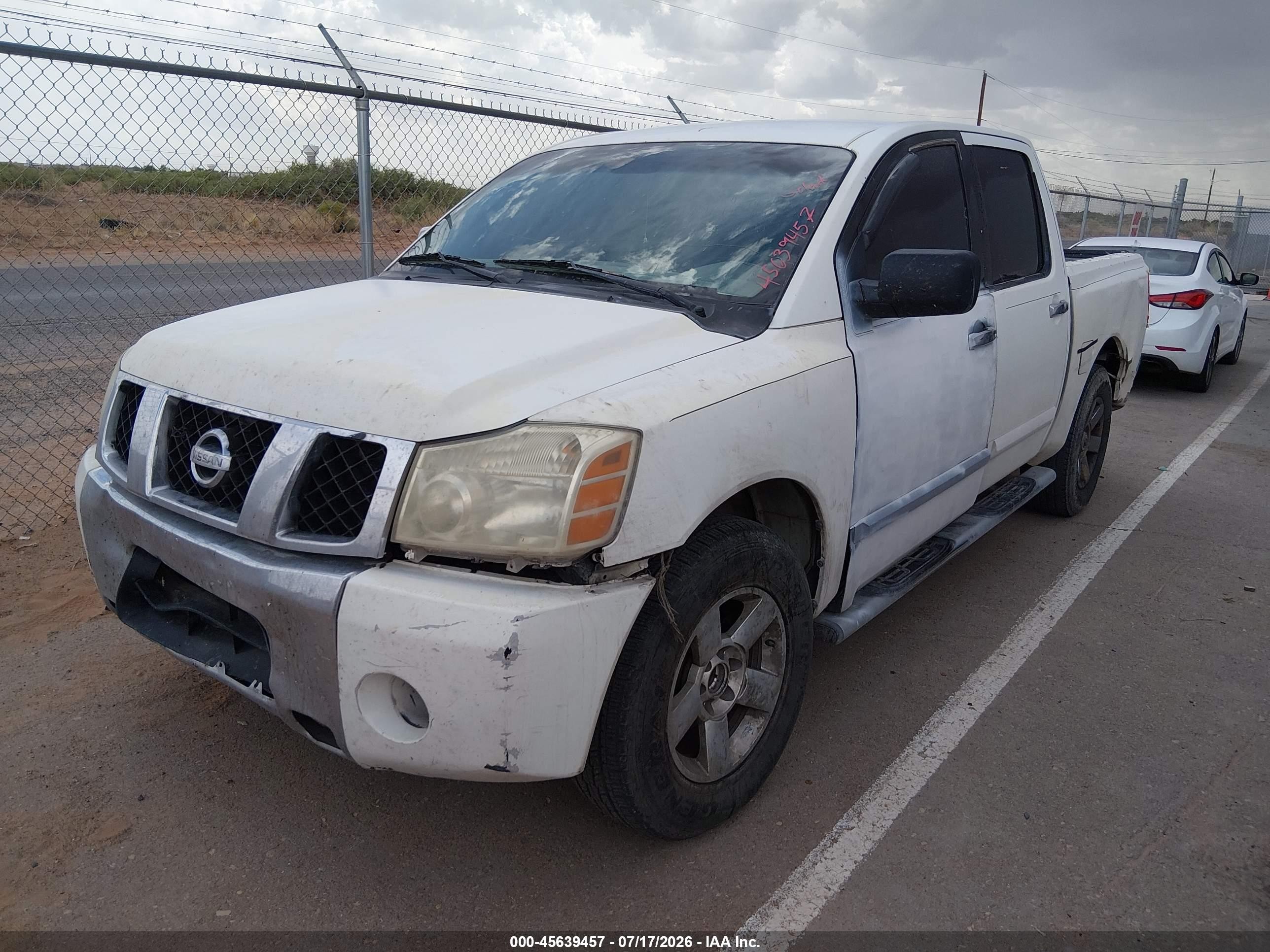2007 Nissan Titan Se White vin: 1N6BA07A87N207203