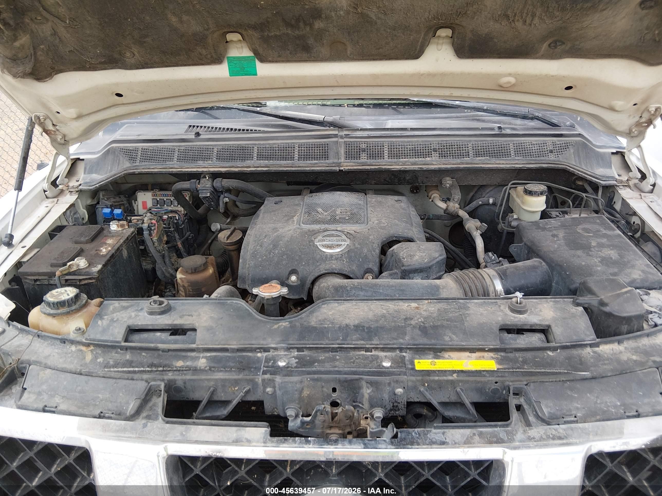 2007 Nissan Titan Se White vin: 1N6BA07A87N207203