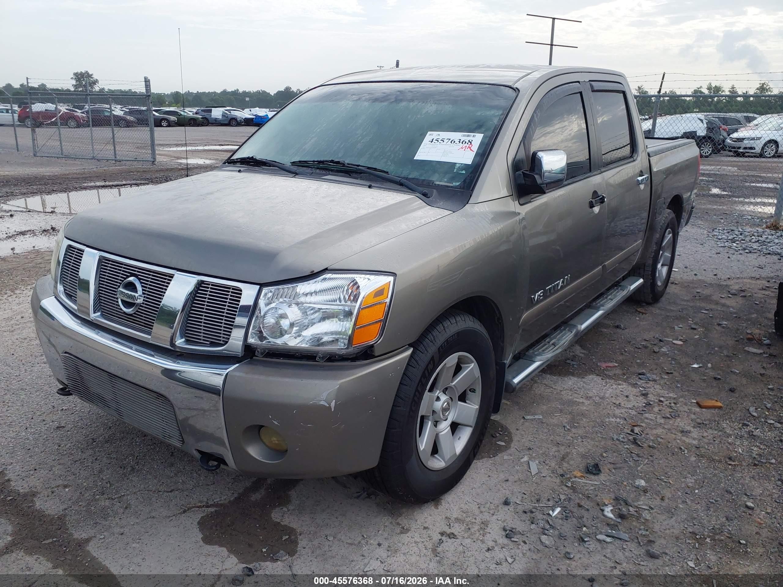 2007 Nissan Titan Le Коричневый vin: 1N6BA07A87N228827