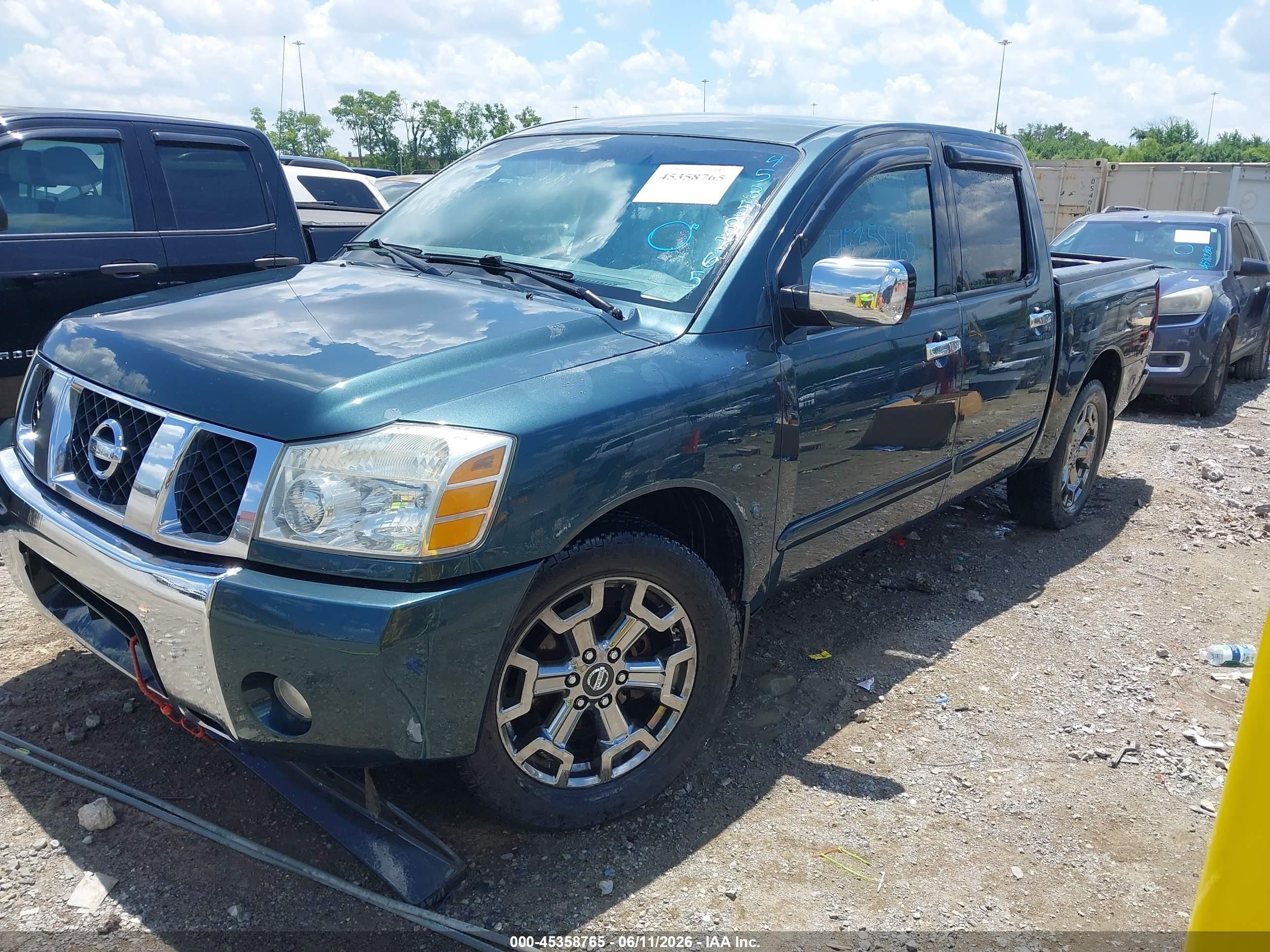 2005 Nissan Titan Se Green vin: 1N6BA07A95N554388