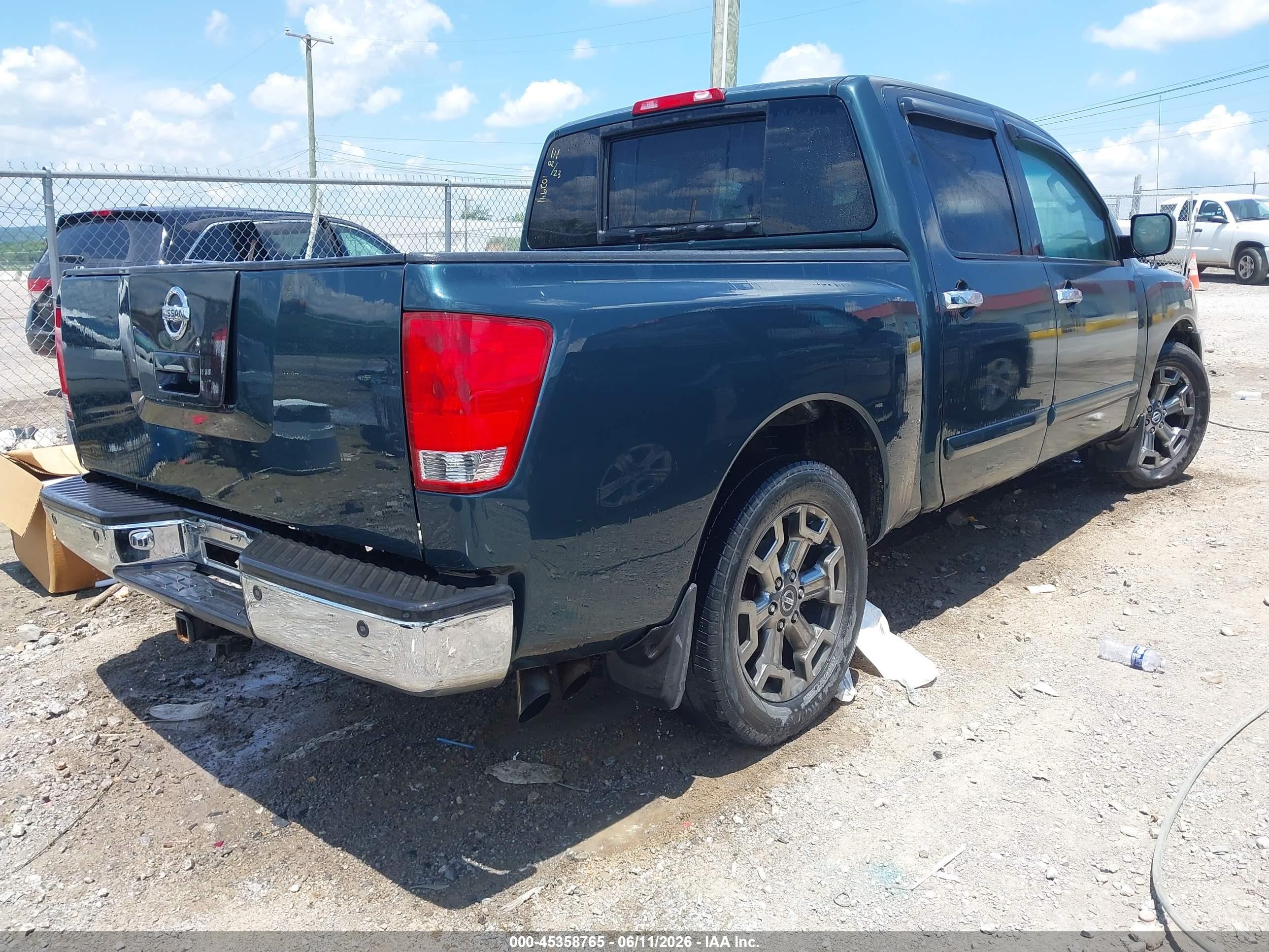2005 Nissan Titan Se Green vin: 1N6BA07A95N554388